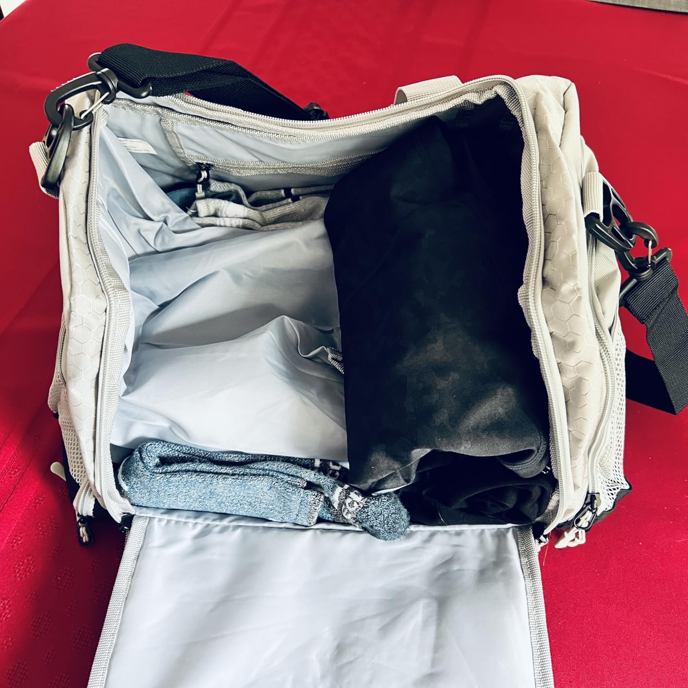 Ultimate Gym Bag 2.0: The Durable Crowdsource Designed Duffel Bag with 10 Optimal Compartments Including Water Resistant Pouch customer photo 2