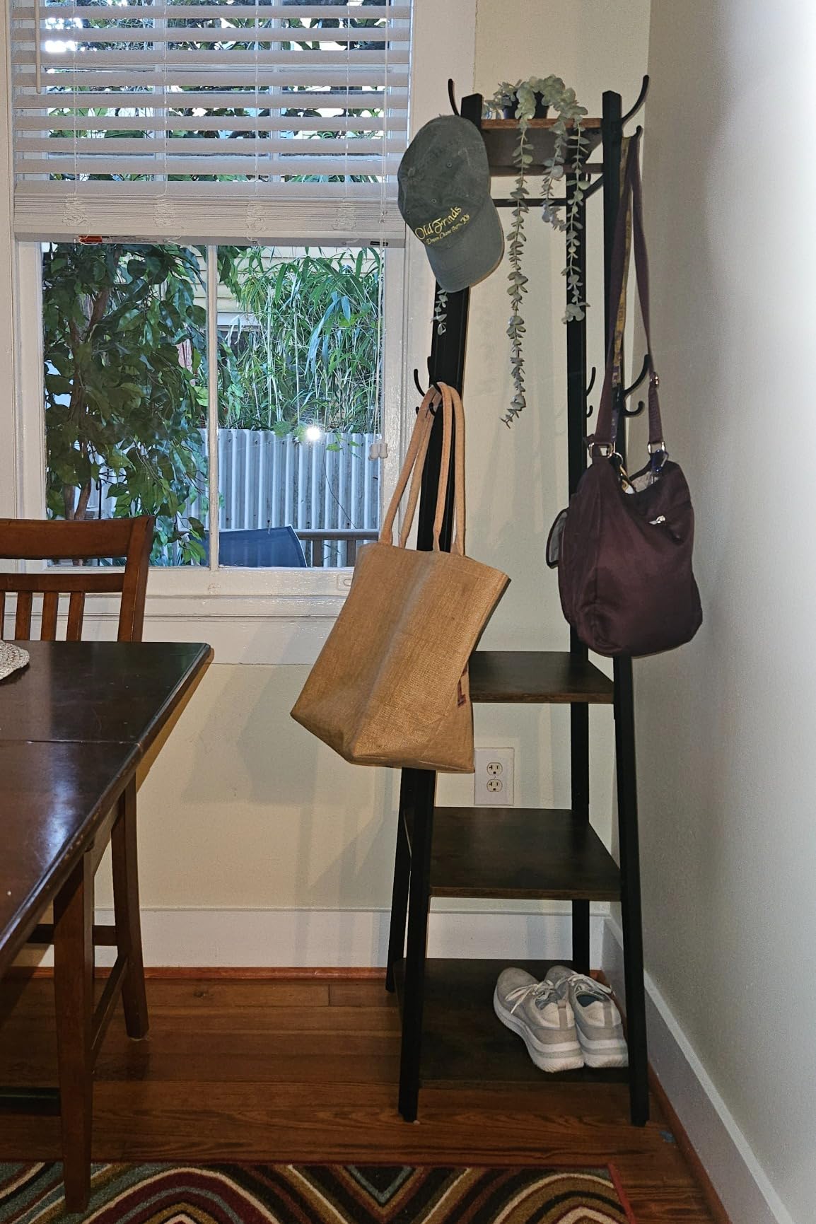 VASAGLE Coat Rack Freestanding, Hall Tree with 4 Shelves customer photo 1