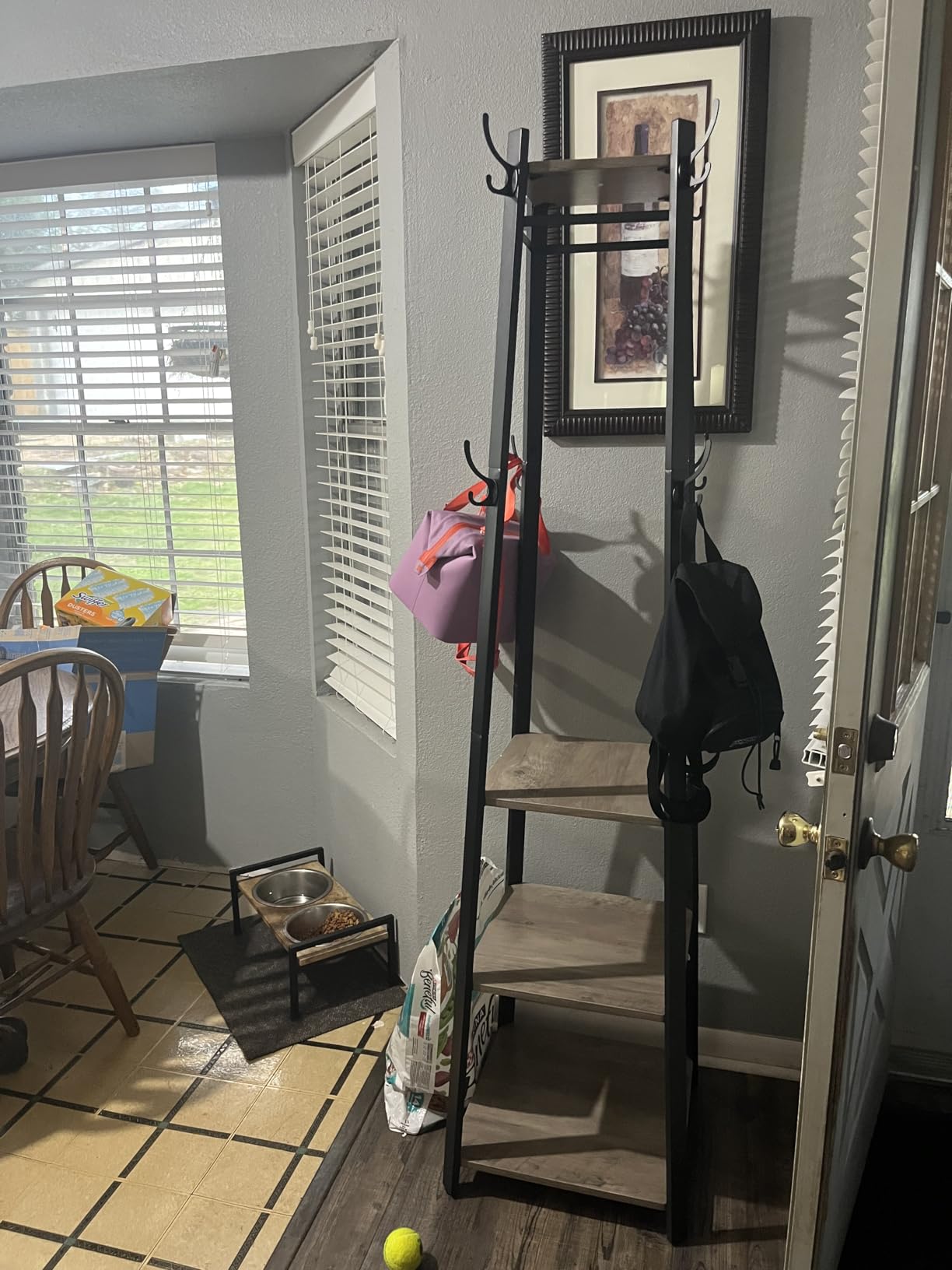 VASAGLE Coat Rack Freestanding, Hall Tree with 4 Shelves customer photo 2