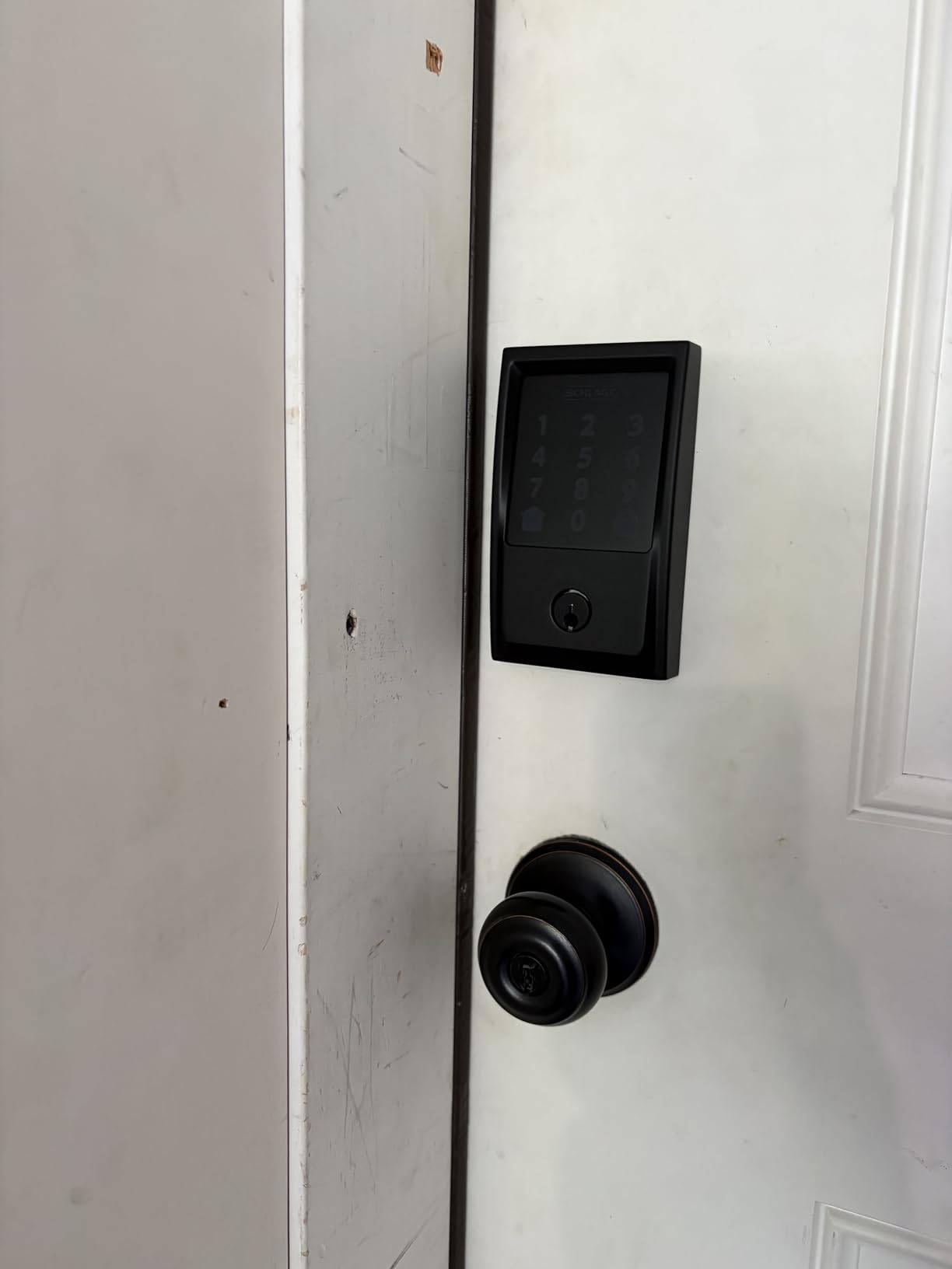 Schlage Encode Smart WiFi Deadbolt Lock with Century Trim, Matte Black customer photo 2