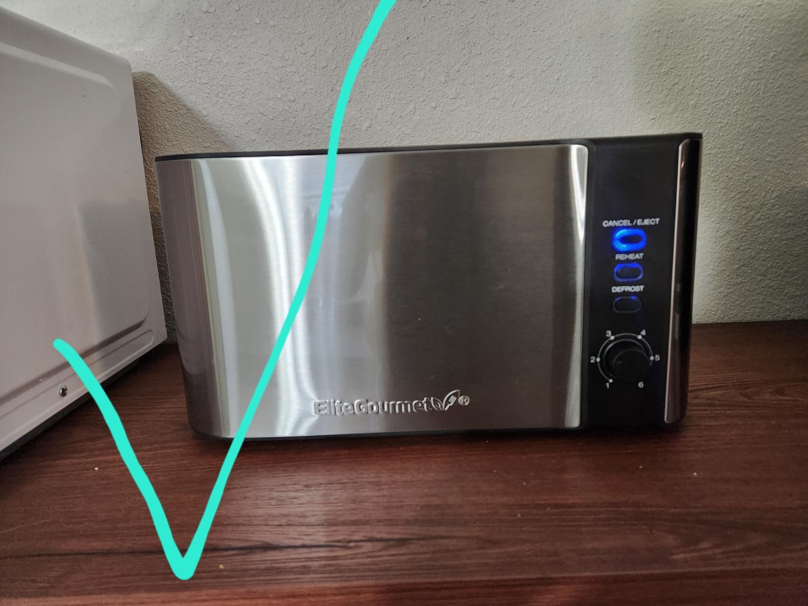Elite Gourmet 4-Slice Long Slot Toaster, Extra-Wide Slots, 6 Browning | Reheat, Defrost, Cancel, Stainless Steel, ECT-3100 customer photo 1