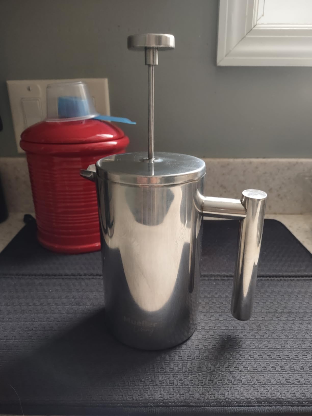 MuellerLiving French Press Coffee Maker 34oz, Stainless Steel French Press Coffee, 4 Filter Heat Resistant Double Insulated, Rust-Free, Food Grade, Dishwasher Safe Coffee Pot customer photo 2