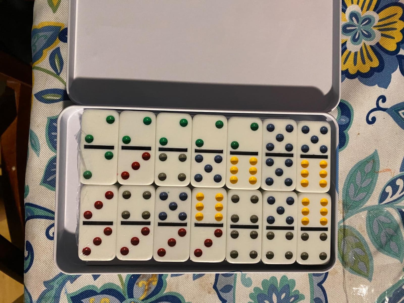 Regal Games Mexican Train Double 12 Dominoes Set for Adults & Kids - Domino Game with 91 Tiles Colored Dots & 4 Metal Trains - 2-8 Player Games & Ideal for Family Fun Game Night and Travel (Ages 8+) customer photo 1