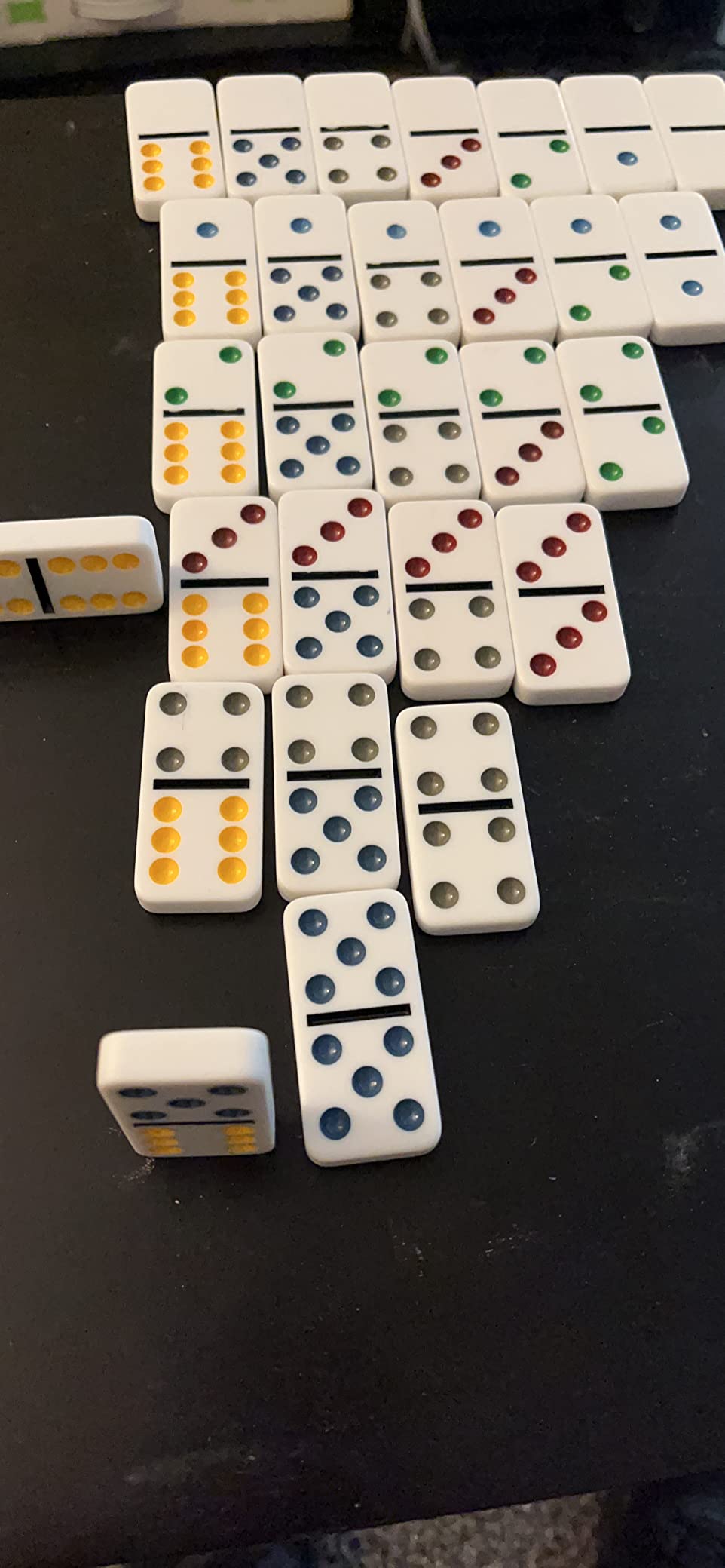 Regal Games Mexican Train Double 12 Dominoes Set for Adults & Kids - Domino Game with 91 Tiles Colored Dots & 4 Metal Trains - 2-8 Player Games & Ideal for Family Fun Game Night and Travel (Ages 8+) customer photo 2