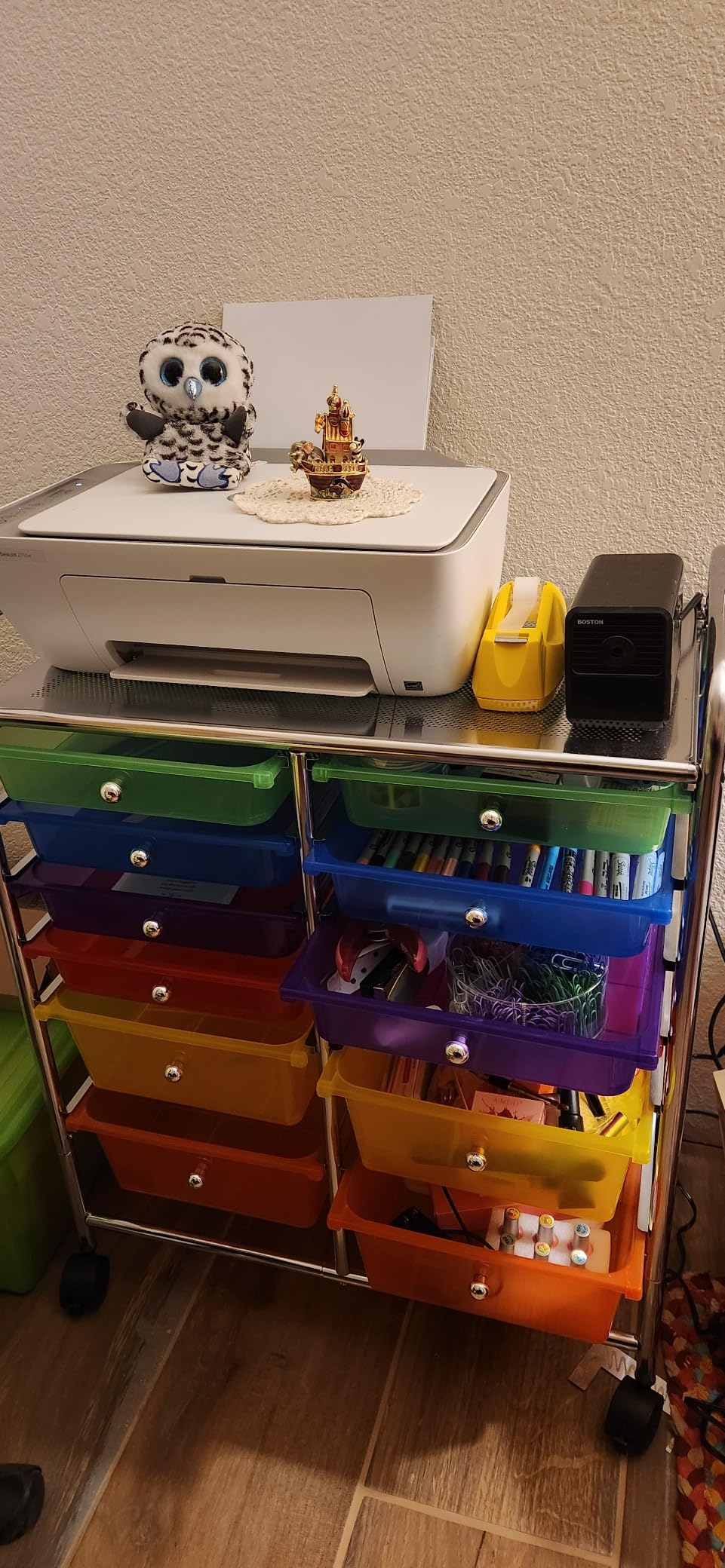 Simple Houseware 12 Drawers Rolling Utility Cart Organizer, Chrome | 2-Column, 32