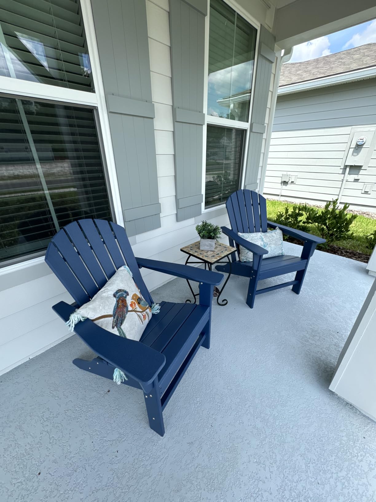 Signature Design by Ashley 1-Piece HDPE Outdoor Adirondack Chair, Driftwood customer photo 2