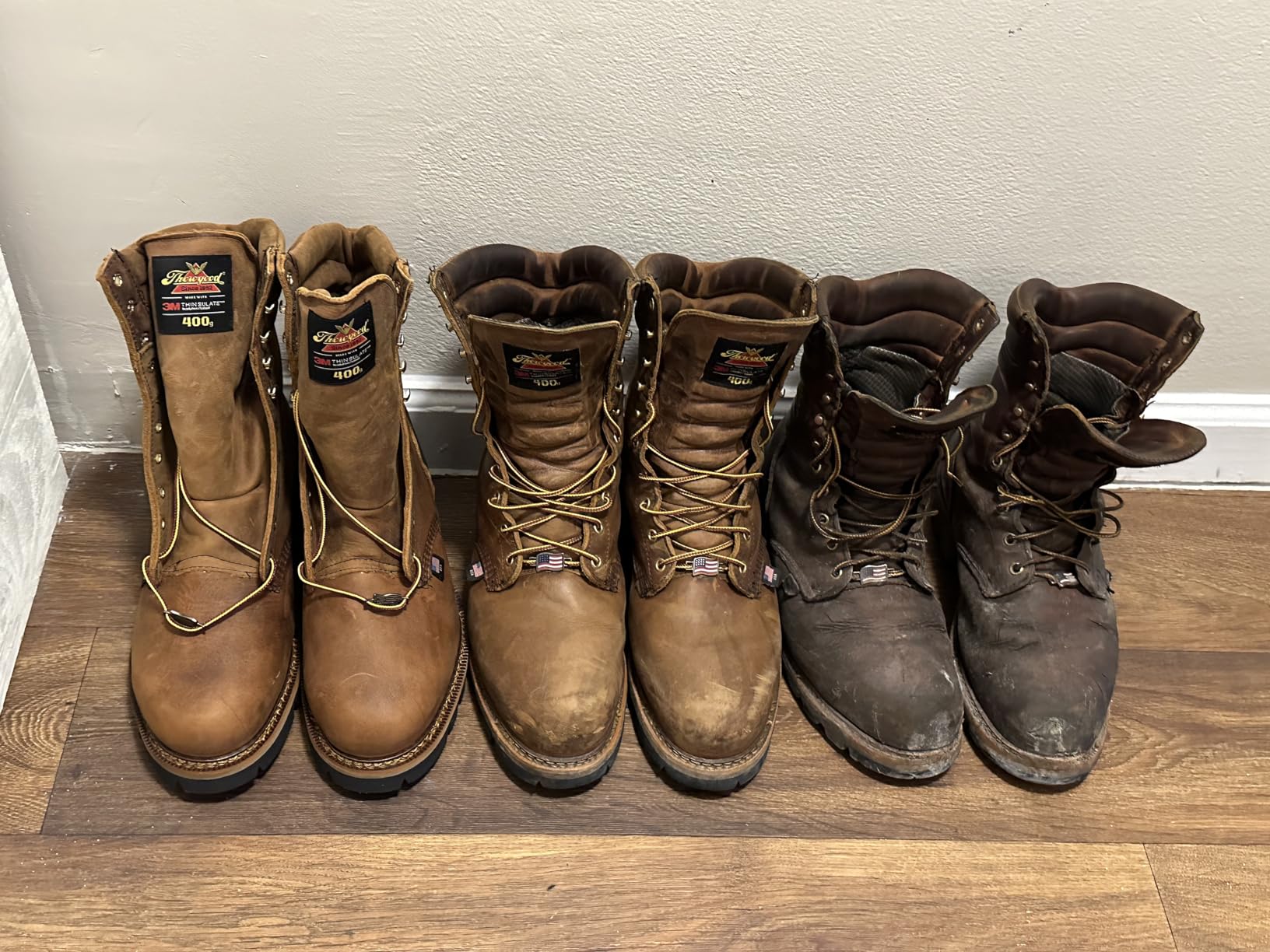 Thorogood Logger Series 9” Waterproof Insulated Steel Toe Work Boots for Men - Premium Leather with 400g Thinsulate and Vibram Slip-Resistant Heel Outsole customer photo 2