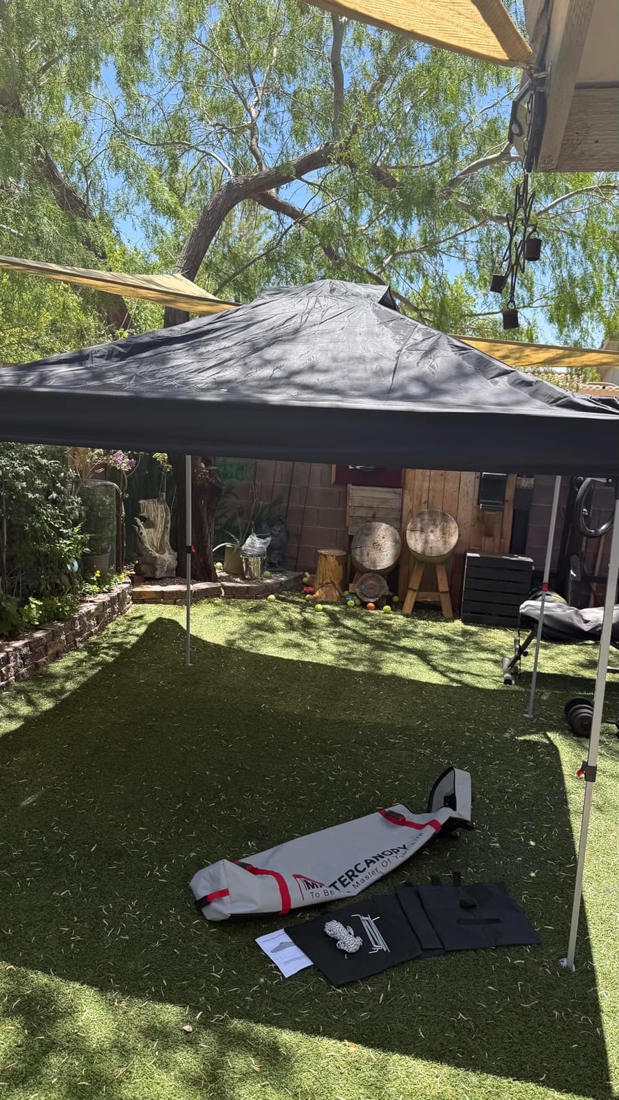 MASTERCANOPY 10x10 Durable Pop Up Canopy Tent with Roller Bag, Black customer photo 1