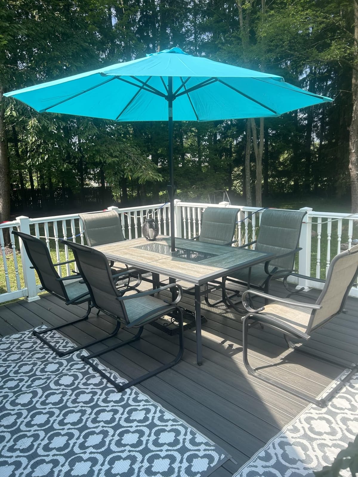 Tempera Patio Market Outdoor Table Umbrella with Push Button Tilt and Crank, Large Sun Umbrella with Sturdy Pole & Fade Resistant Canopy, Easy to Set customer photo 2