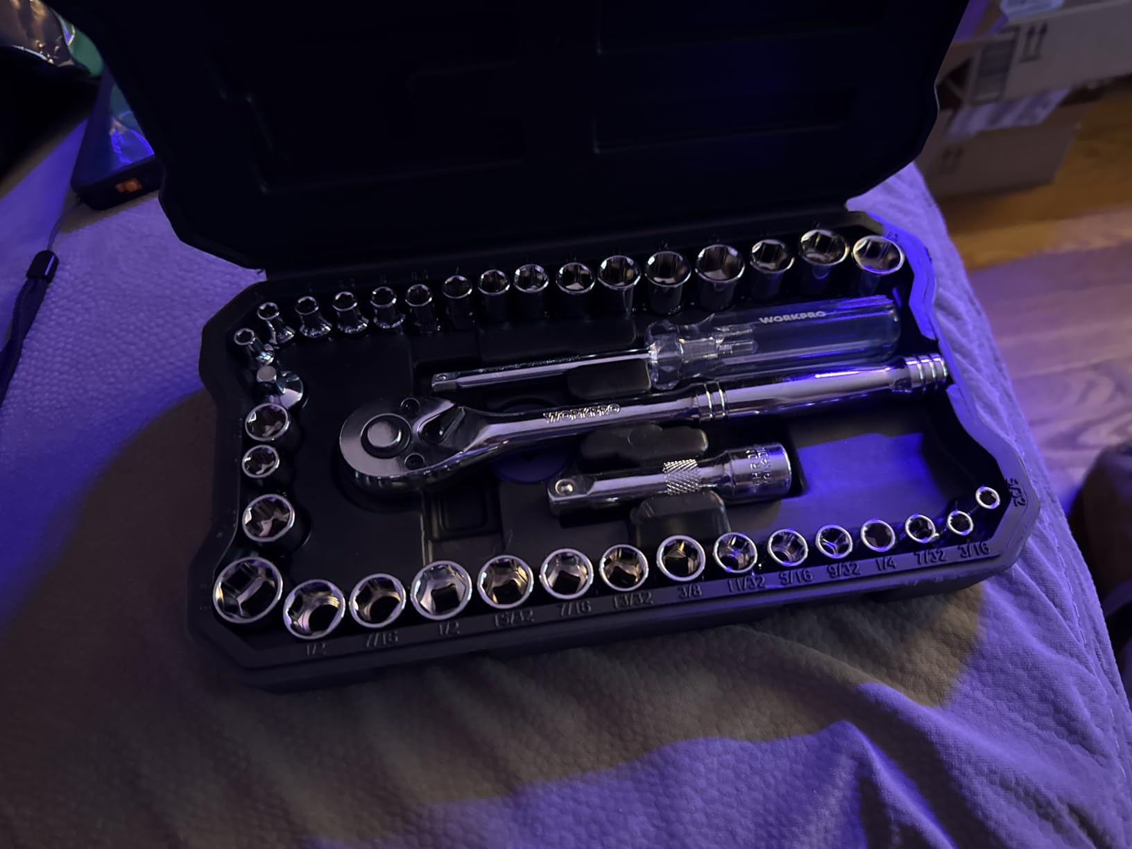 WORKPRO 39-Piece Drive CR-V Socket Set(1/4