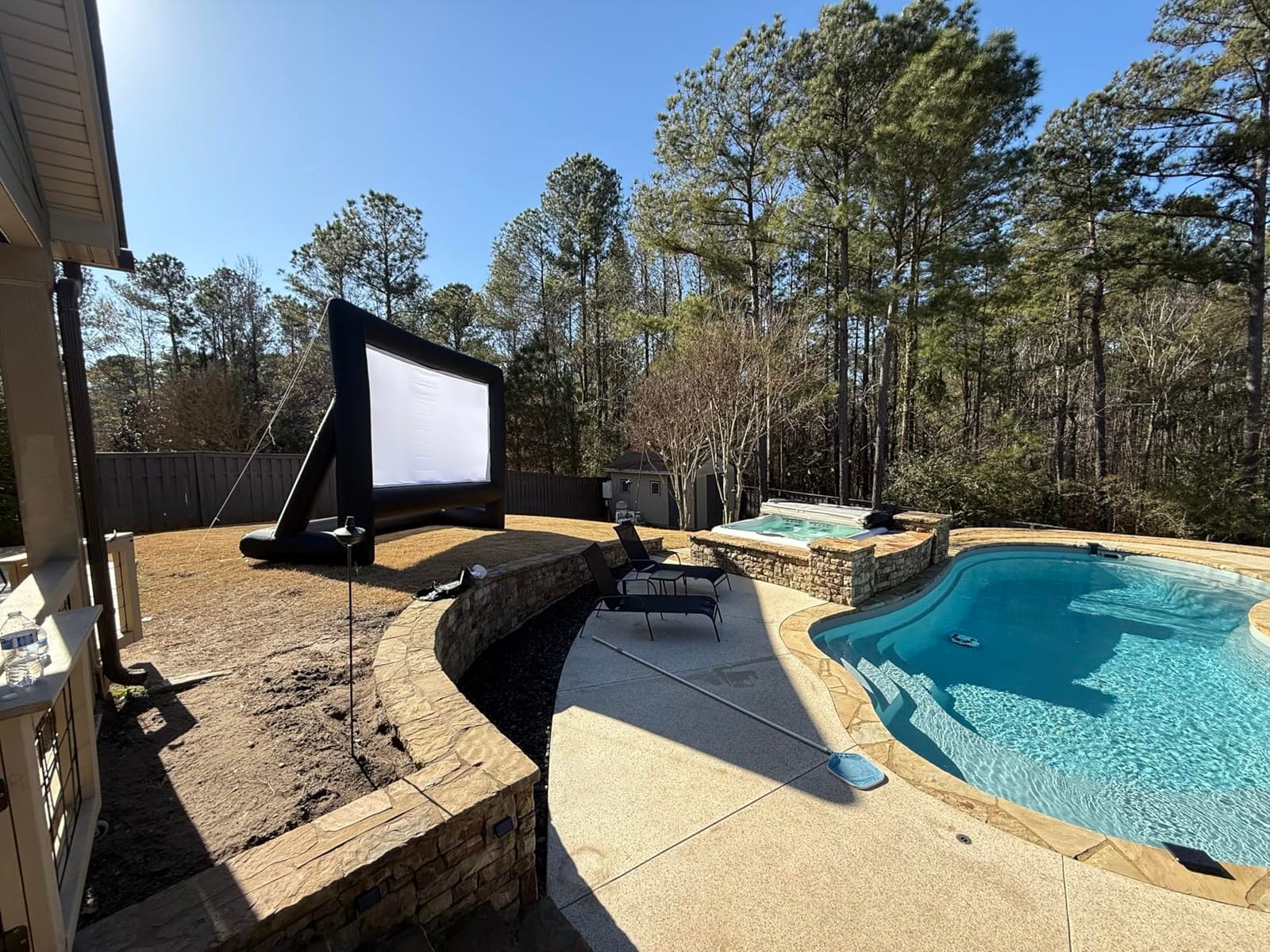 XHYCPY 20 Feet Inflatable Projector Screen Outdoor Inflatable Movie Screen with Air Blower Storage Bag, Easy Set Up Blow Up Screen for Backyard Movie Night, Theme Parties, Celebrations customer photo 1