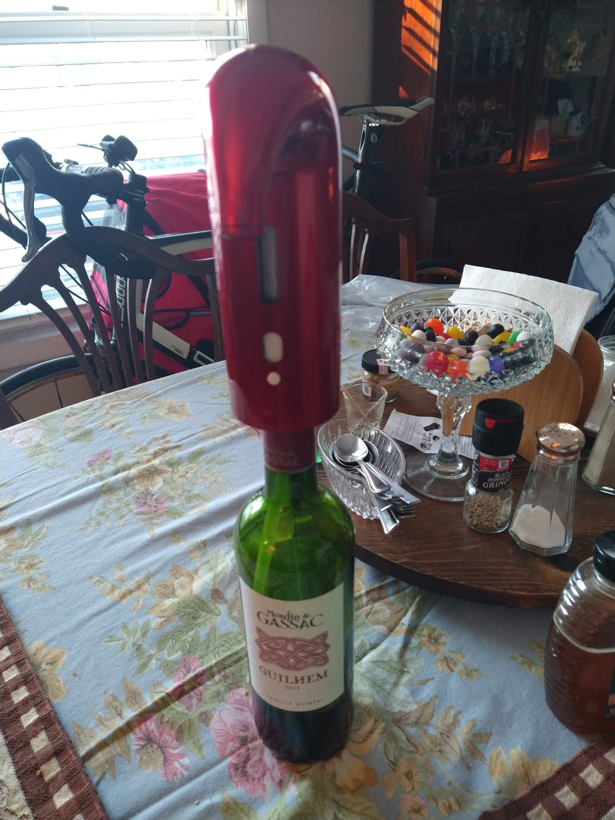 Wine Aerator Electric Wine Decanter Best Sellers One Touch Red-White Wine Accessories Aeration Work with Wine Opener for Beginner Enthusiast - Spout Pourer - Great Fathers Day Gift customer photo 1