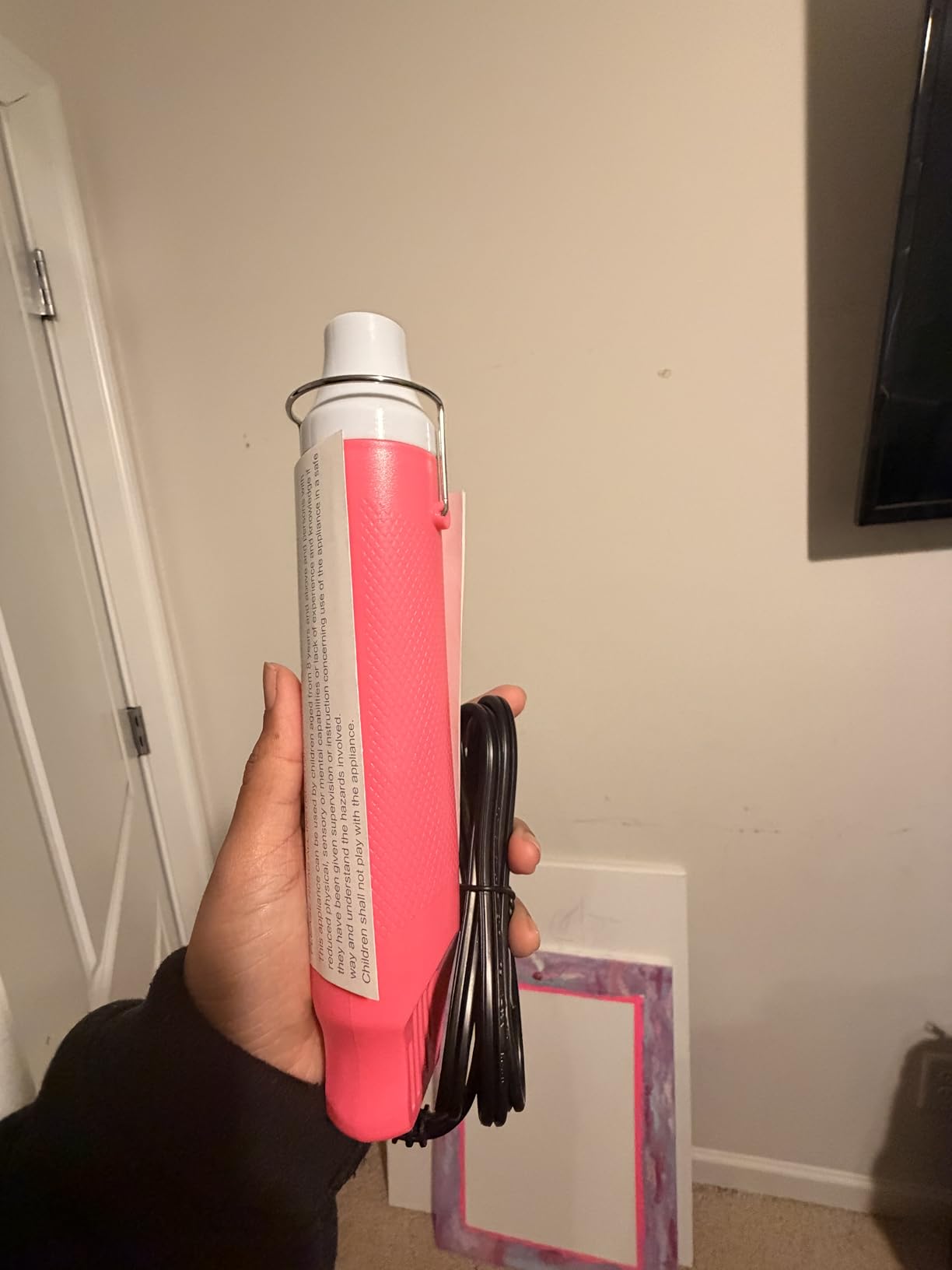Bubble Removing Tool for Epoxy Resin and Acrylic Art, DIY Glitter Tumblers, Specially-Designed Heat Gun for Making Acrylic Resin Travel Mugs Tumblers to Remove Air Bubbles (Pink) customer photo 1