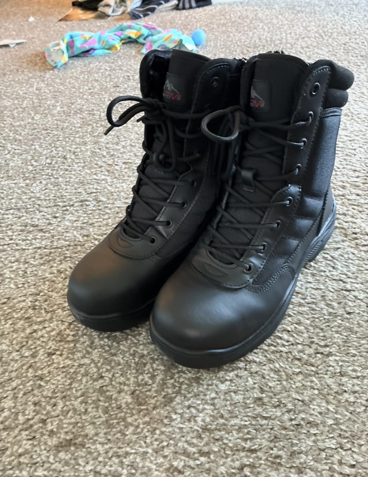 NORTIV 8 Men's Steel Toe Work Boots Side Zipper customer photo 1