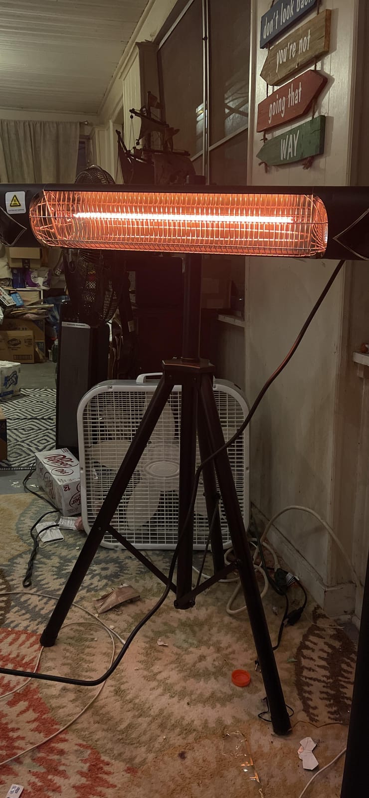 Briza Infrared Electric Patio Heater - Indoor/Outdoor Heater - Portable Wall/Garage Heater - 1500W - use with Stand - Mount to Ceiling/Wall) customer photo 1