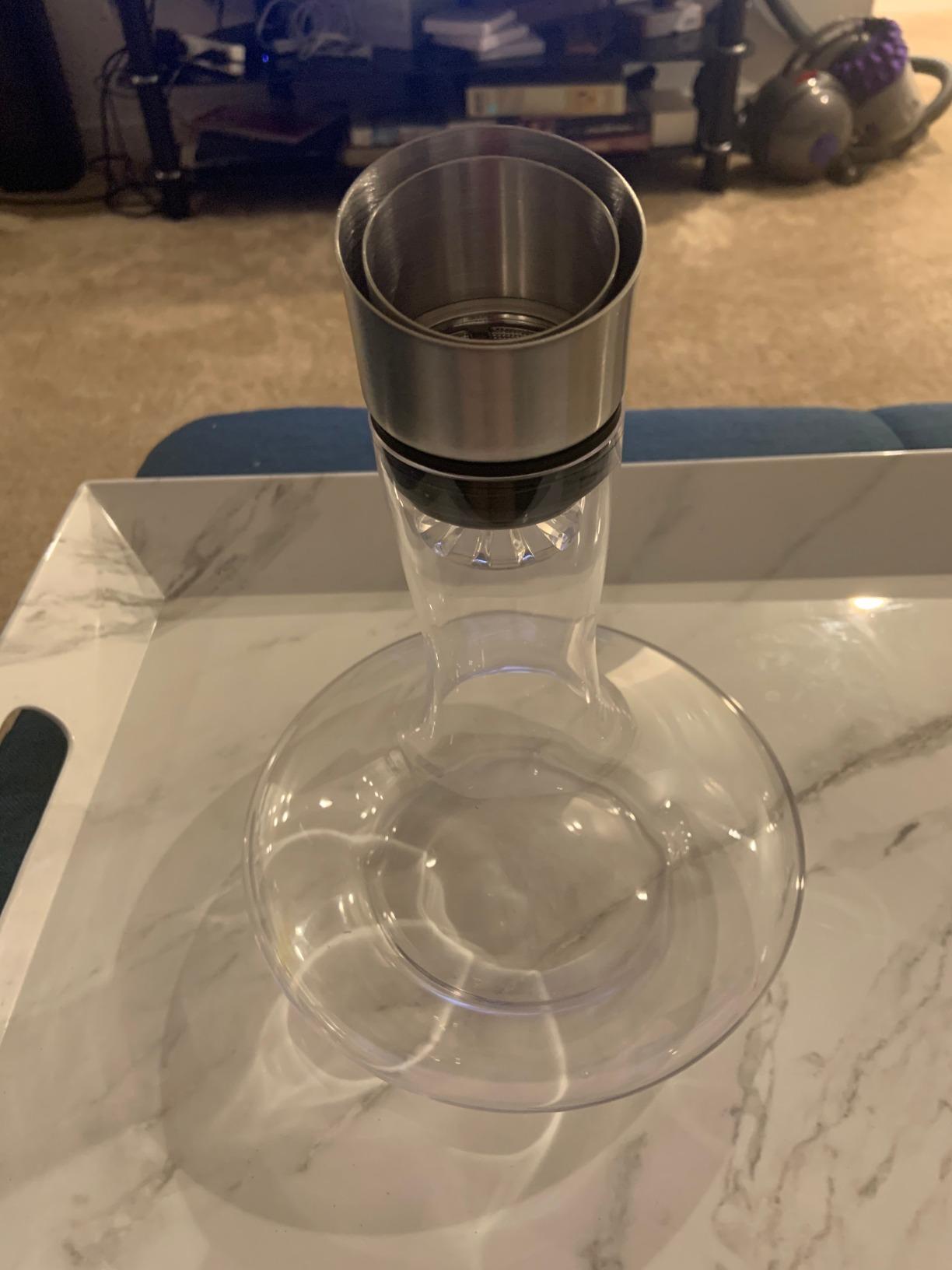 Wine Decanter Built-in Aerator Pourer, Wine Carafe, Red Wine Decanter, 100% Lead-free Crystal Glass, Wine Hand-held Aerator, Wine Gift, Wine Accessories customer photo 1