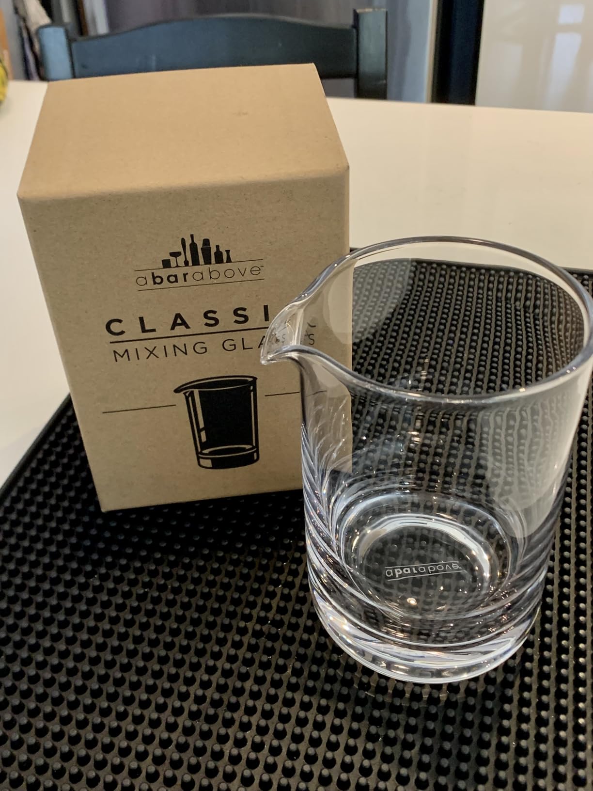 A Bar Above Cocktail Mixing Glass, Diamond Cut Stirring Pitcher, 18 Oz customer photo 2