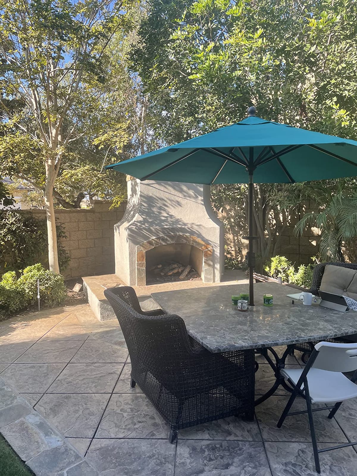 EliteShade USA 10-Year-Non-Fading 9Ft Market Patio Umbrella, UPF 50+ UV Protection Performance Sun Umbrella, Heavy Duty Commercial Grade Outdoor Table Umbrella with Crank & Tilt, Windproof Vented Top for Garden, Pool, Deck and Outdoor Playsets,Heather Beige customer photo 1