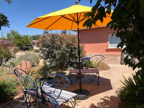 EliteShade USA 10-Year-Non-Fading 9Ft Market Patio Umbrella, UPF 50+ UV Protection Performance Sun Umbrella, Heavy Duty Commercial Grade Outdoor Table Umbrella with Crank & Tilt, Windproof Vented Top for Garden, Pool, Deck and Outdoor Playsets,Heather Beige customer photo 2