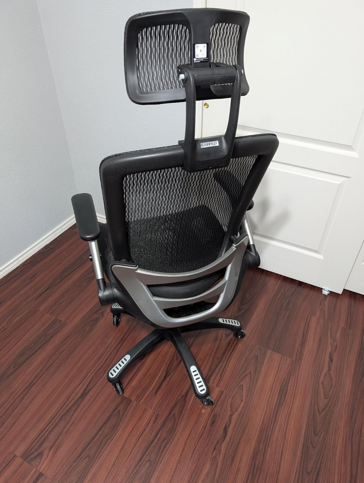 GABRYLLY Ergonomic Office Chair, High Back Home Desk Chair with Headrest, Flip-Up Arms, 90-120 Degree Tilt Lock and Wide Cushion, Big and Tall Mesh Chairs for Man Woman, Black Task Chair customer photo 1