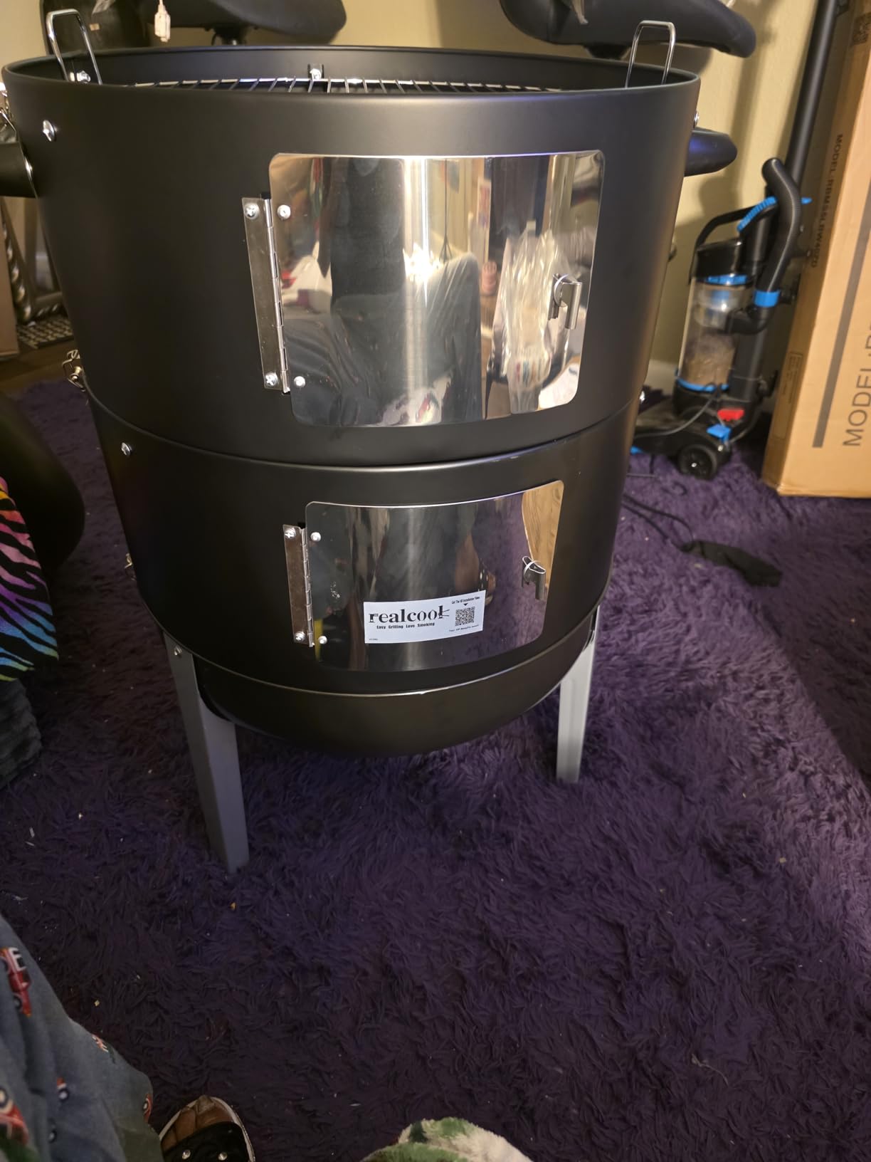 Realcook Charcoal BBQ Smoker Grill - 20 Inch Vertical Smoker customer photo 2