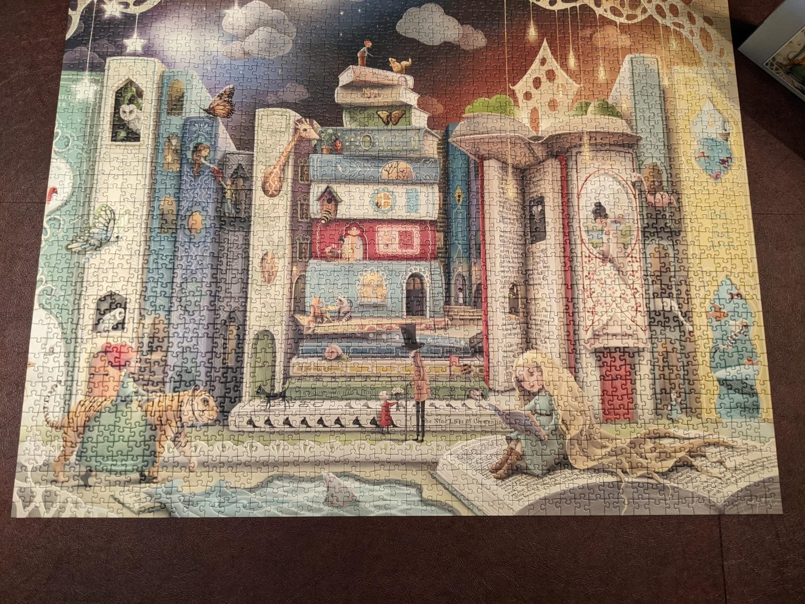 Ravensburger - Novel Avenue - 2000 Piece Jigsaw Puzzle - Books and Imagination Come to Life - Beautifully Illustrated Image of Beloved Books - Premium Quality - Ideal Gift - Puzzles for Adults customer photo 1