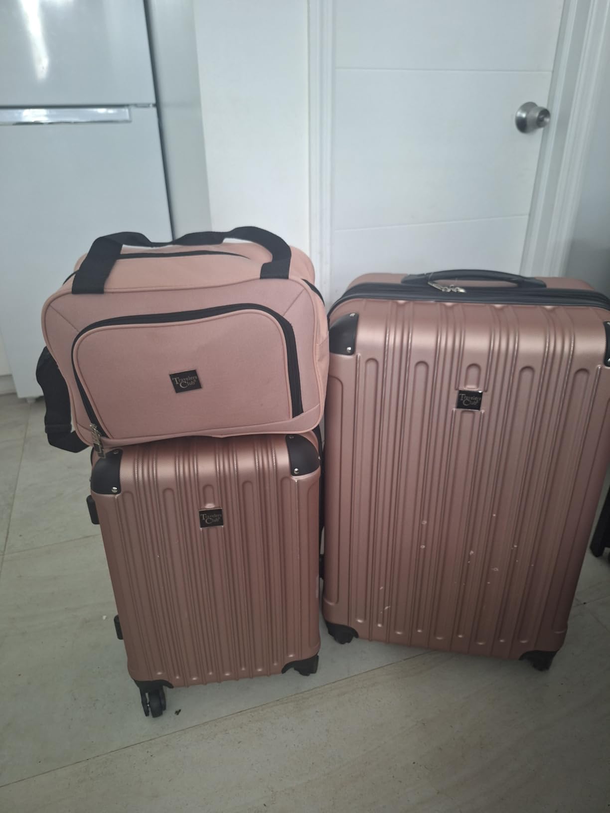 Travelers Club Midtown Hardside 4-Piece Luggage Travel Set, Tan customer photo 2