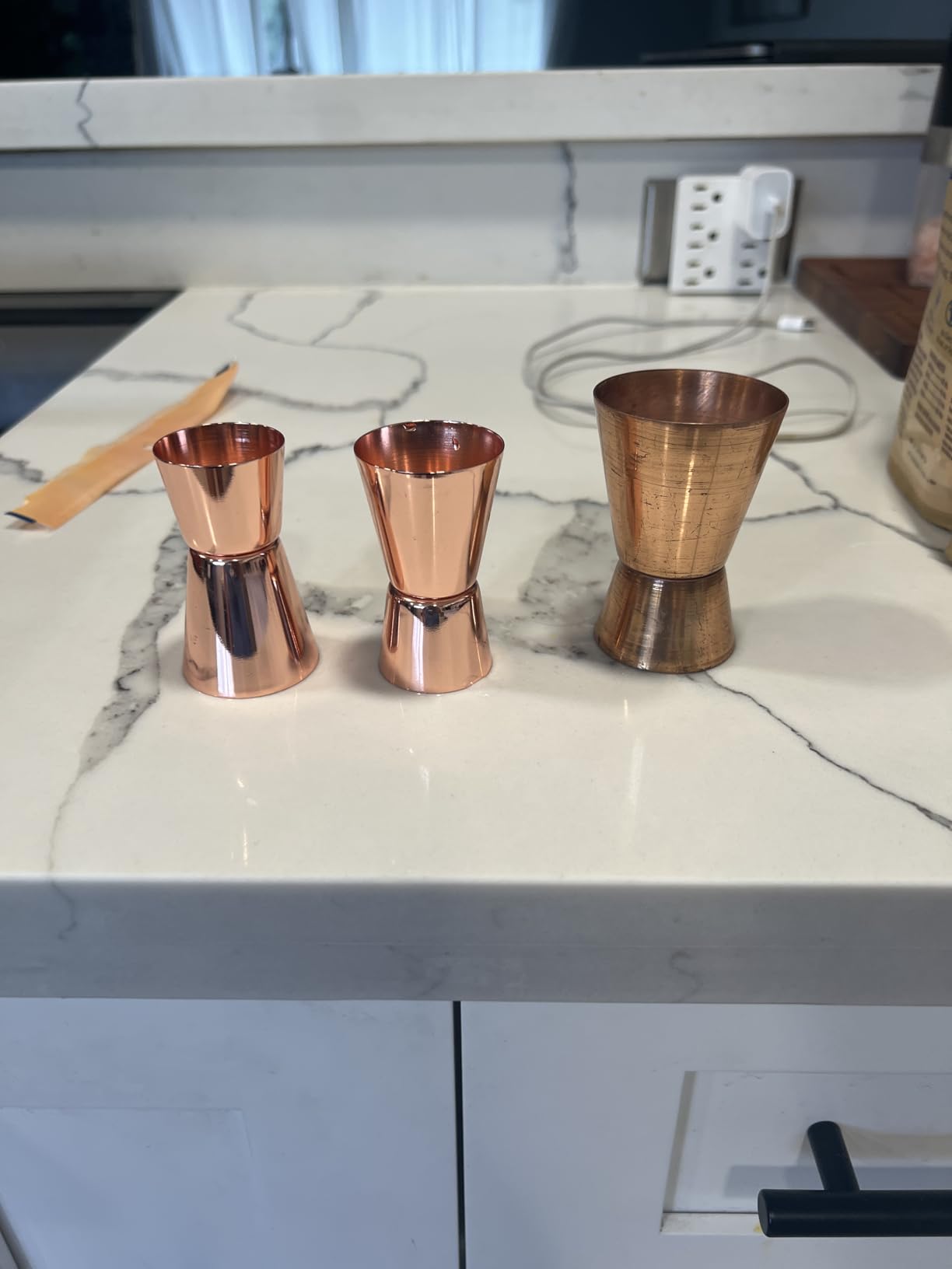 LINALL Moscow Mule Copper Mugs- Set of 4 Copper Plated Stainless Steel Mug 18oz, for Chilled Drinks (4 pcs) customer photo 1