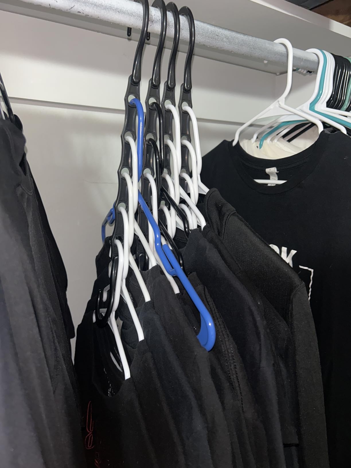 AMKUFO 6 Pack-Closet-Organizers-and-Storage, Space-Saving-Hangers Black customer photo 2
