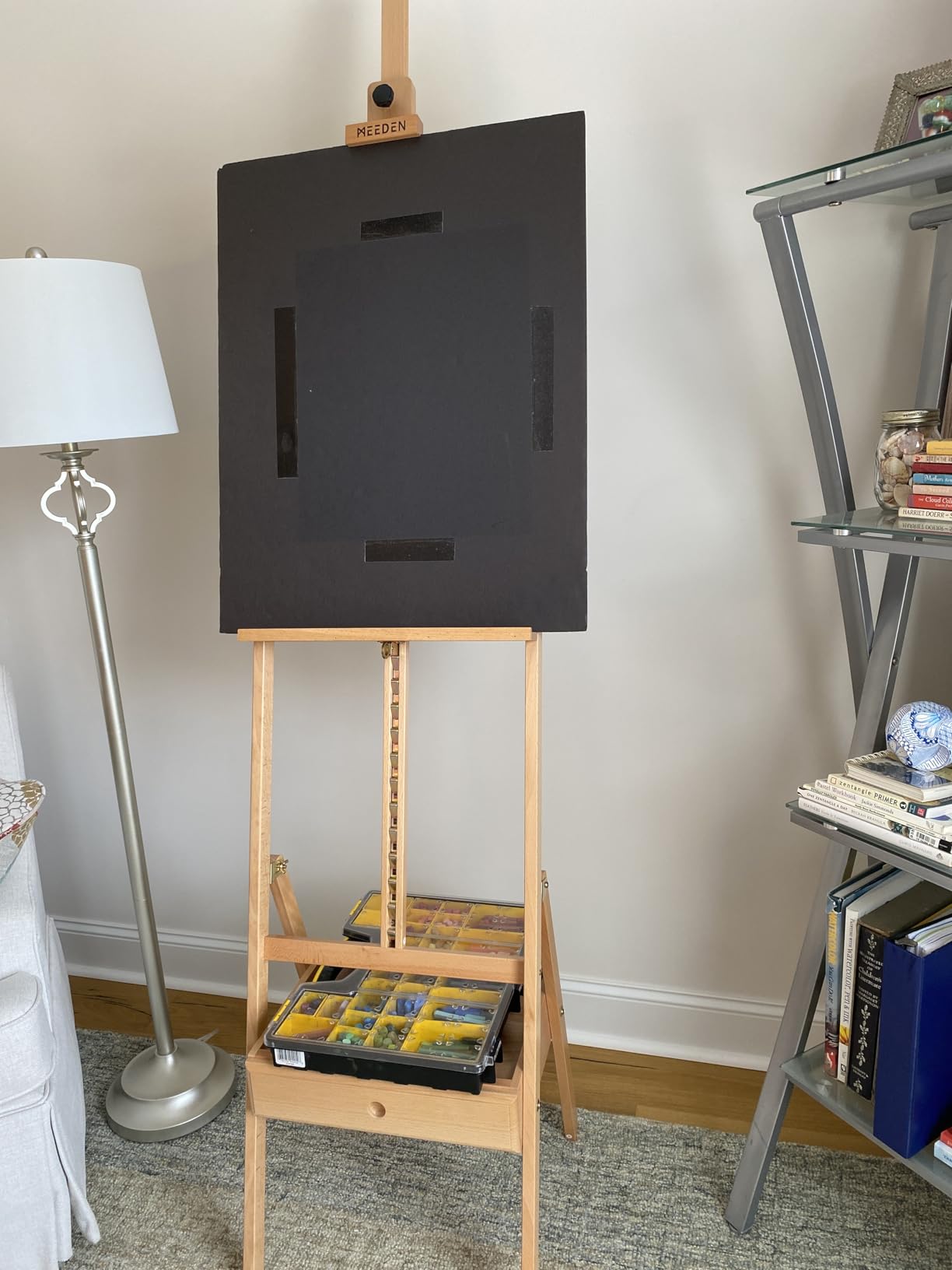 MEEDEN Studio H-Frame Easel with Storage Drawer - Adjustable (60