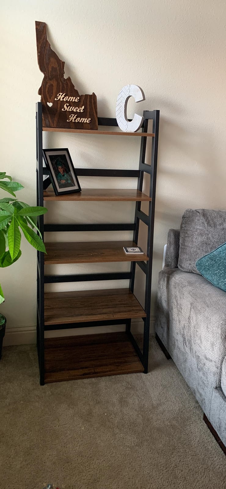 Tribesigns 5-Tier Bookshelf Industrial Bookcase, 5 Shelf Ladder Shelf Book Storage Shelf Organizer for Living Room, Home Office customer photo 1