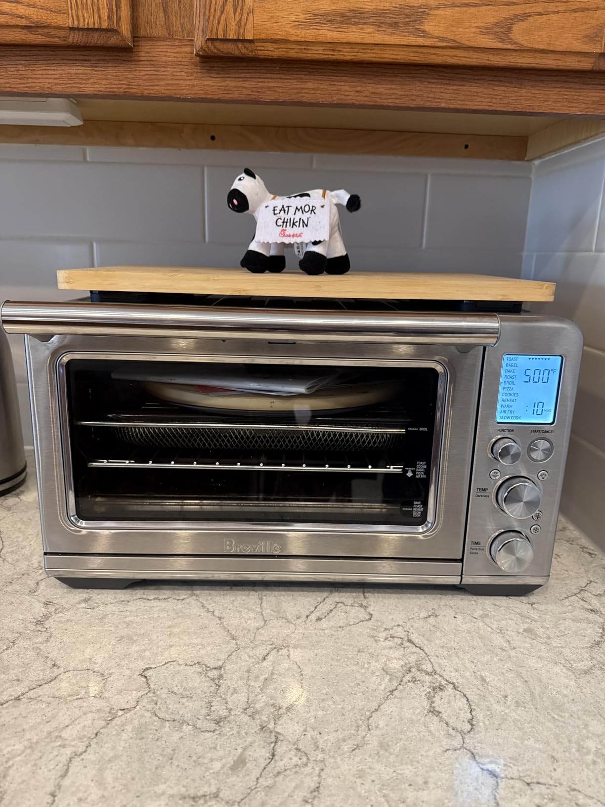Breville BOV860BSS Smart Oven Air Fryer, Brushed Stainless Steel | Bake, toast, broil and more with countertop oven's 11 cooking functions | Convection setting reduces cook time by up to 30% customer photo 2
