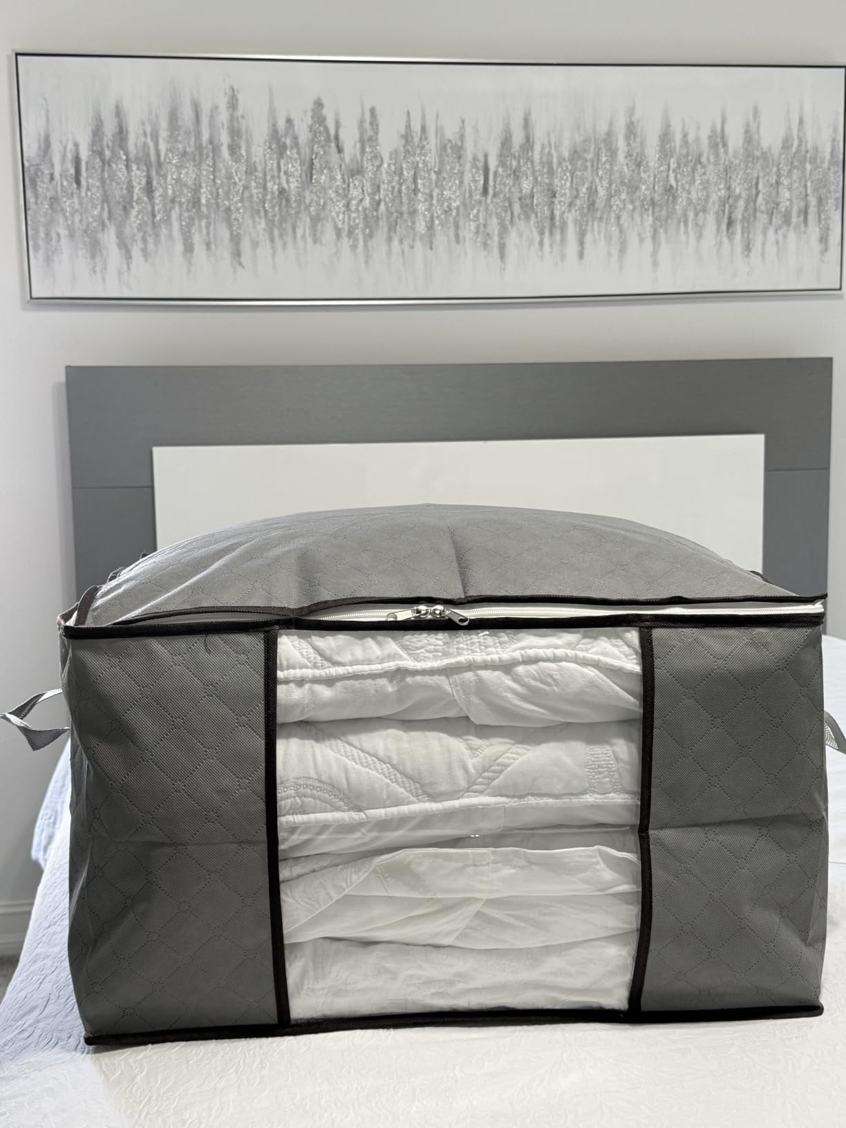 90L Large Storage Bags, 6 Pack Clothes Storage Bins Closet Organizers | Foldable Storage Containers, with Reinforced Handle customer photo 1