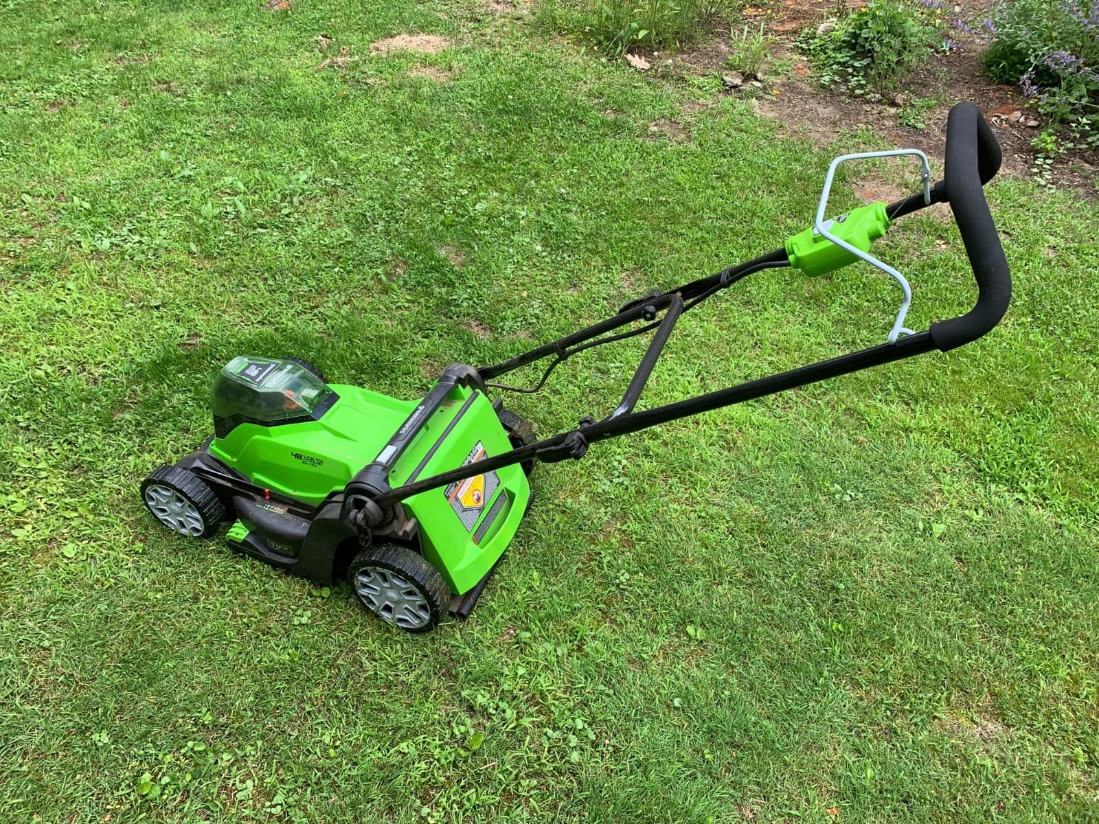 Greenworks 48V (24V x 2) 17in Push Lawn Mower, (2) 4.0 Ah Batteries Kit customer photo 2