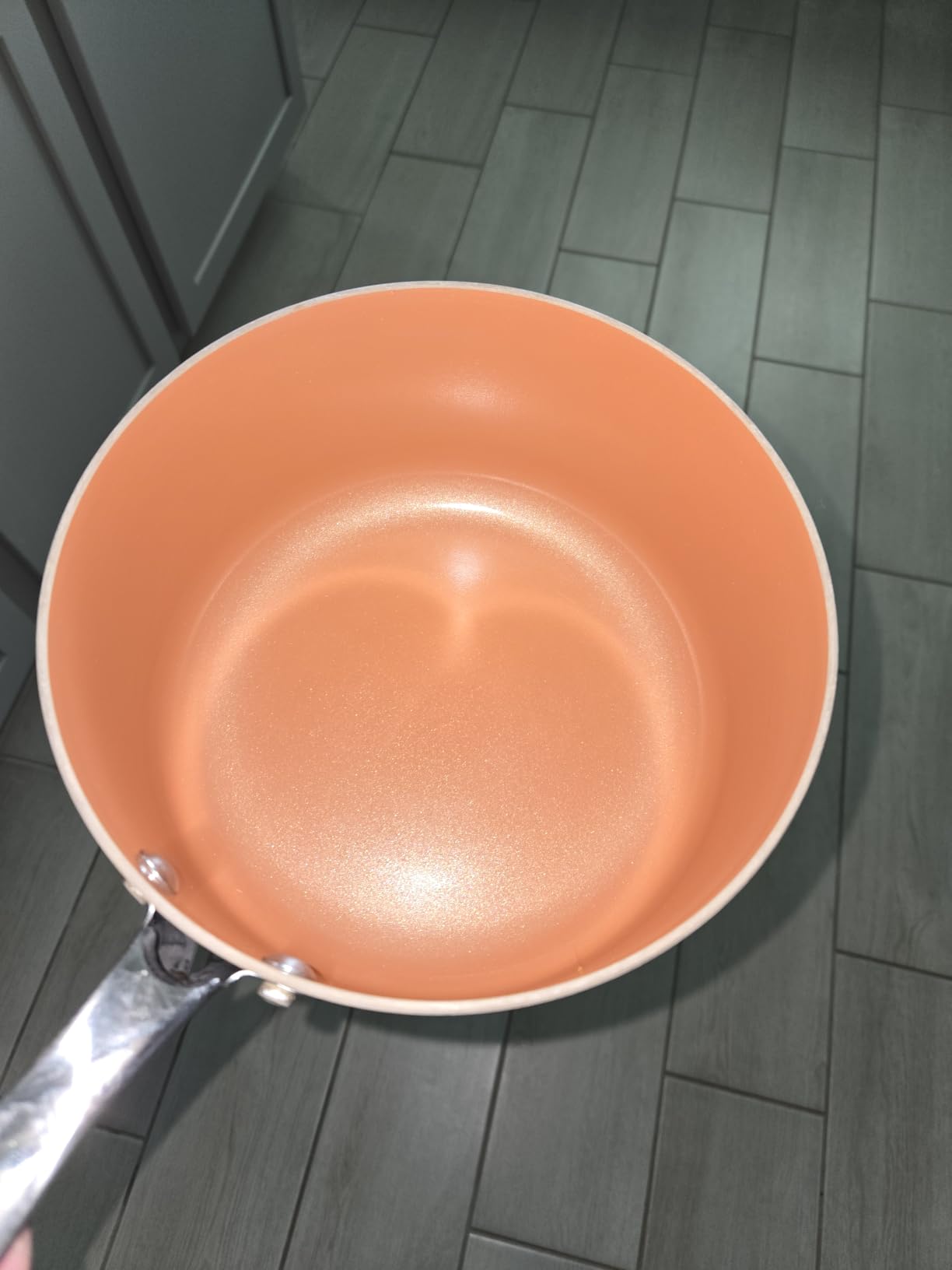 MICHELANGELO 1 Quart Saucepan with Lid, Ultra Nonstick Ceramic Sauce Pan with Lid, Small Pot with Lid, 1 Quart Saucepan Nonstick, Small Sauce Pot, Copper customer photo 1