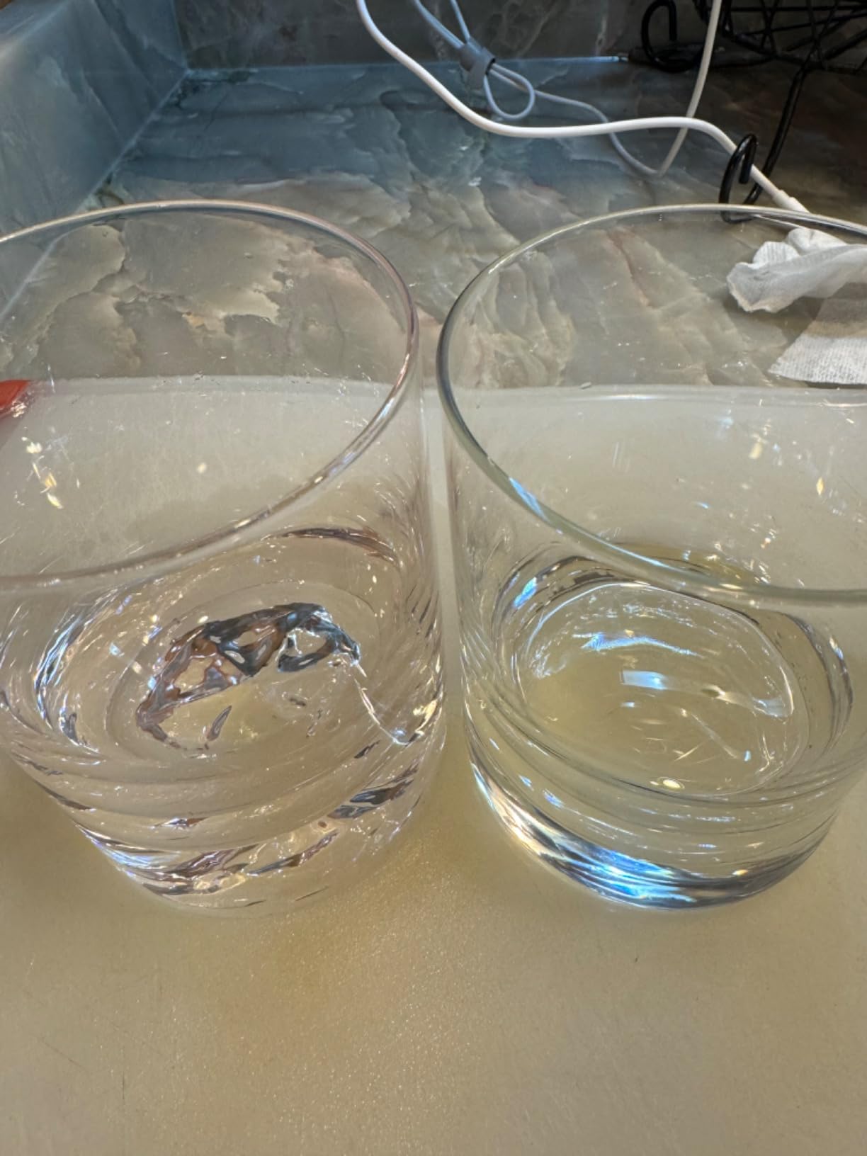 JBHO Hand Blown Crystal Double Old Fashioned Cocktail, Solid Whiskey Glasses, Rocks Glasses, Lowball Glasses - 12 Ounce - set of 2 - Perfect Size for Oversized Ice Cubes customer photo 1