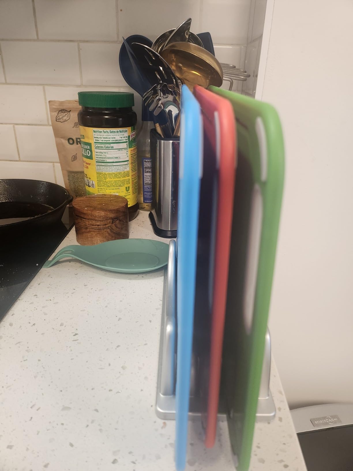 Color Coded Cutting Boards Set of 4 with Holder, BPA-Free customer photo 2