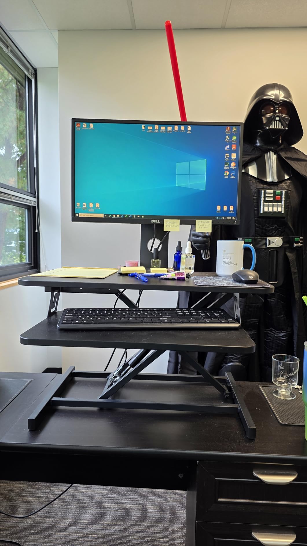 VIVO Black 32 inch Standing Desk Riser, DESK-V000S customer photo 1