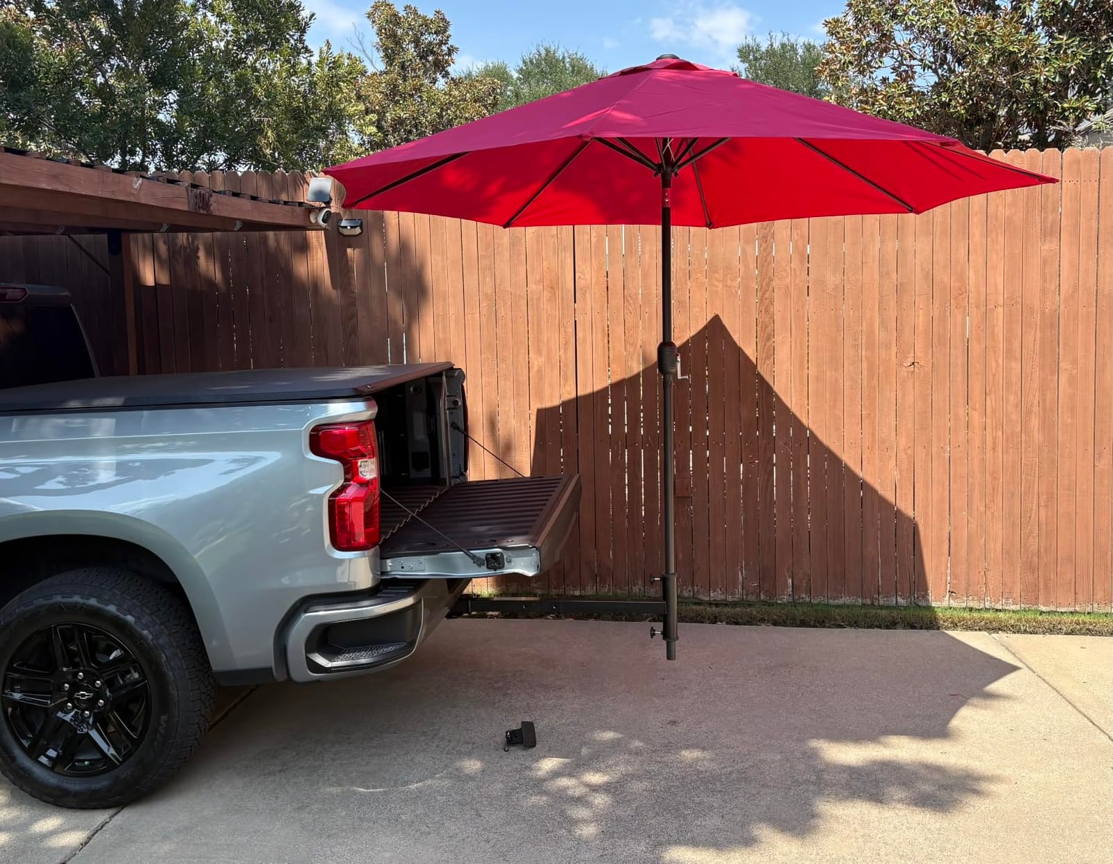 Blissun 7.5 ft Patio Umbrella, Yard Umbrella, Outdoor Market Umbrella with Push Button Tilt Crank (Cerulean) customer photo 1