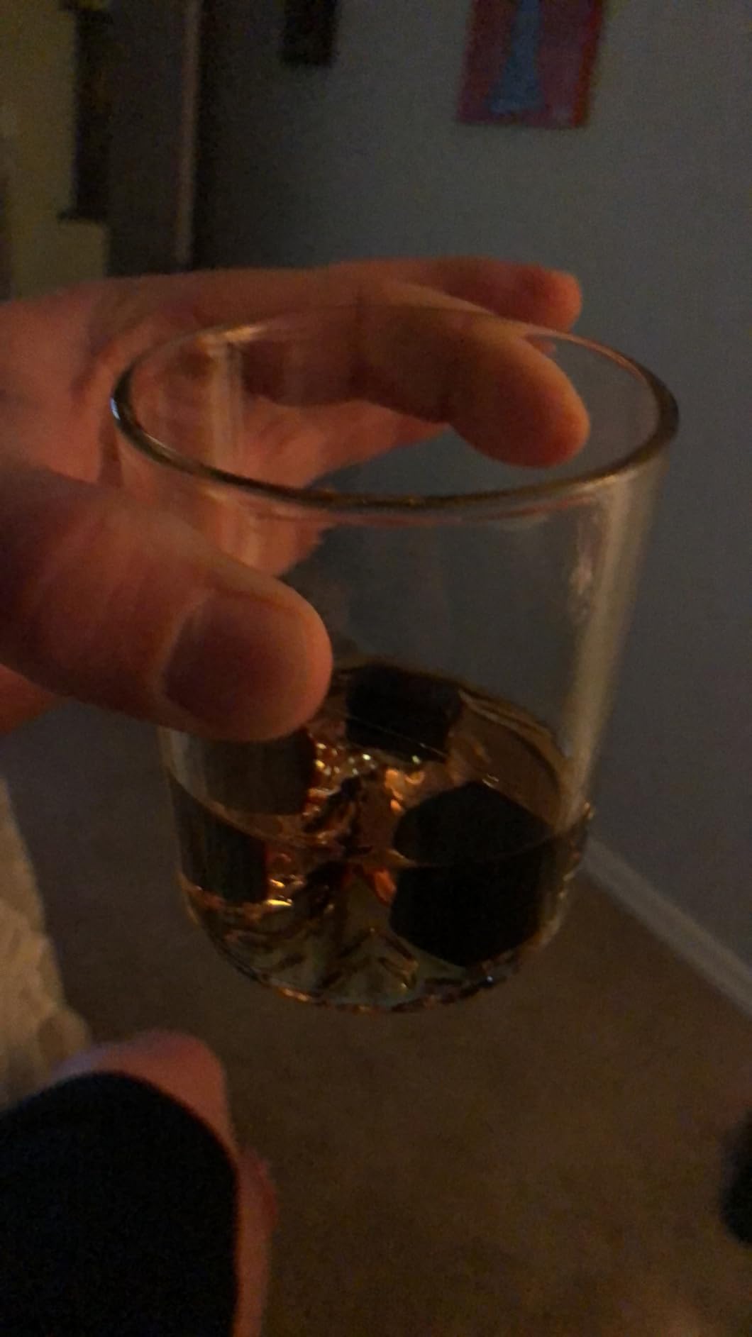 Mixology & Craft Whiskey Stones - Cube-Shaped Granite Chilling Whiskey Rocks Set of 6, Whiskey Gifts for Men and Christmas Stocking Stuffers - Dark Granite customer photo 1
