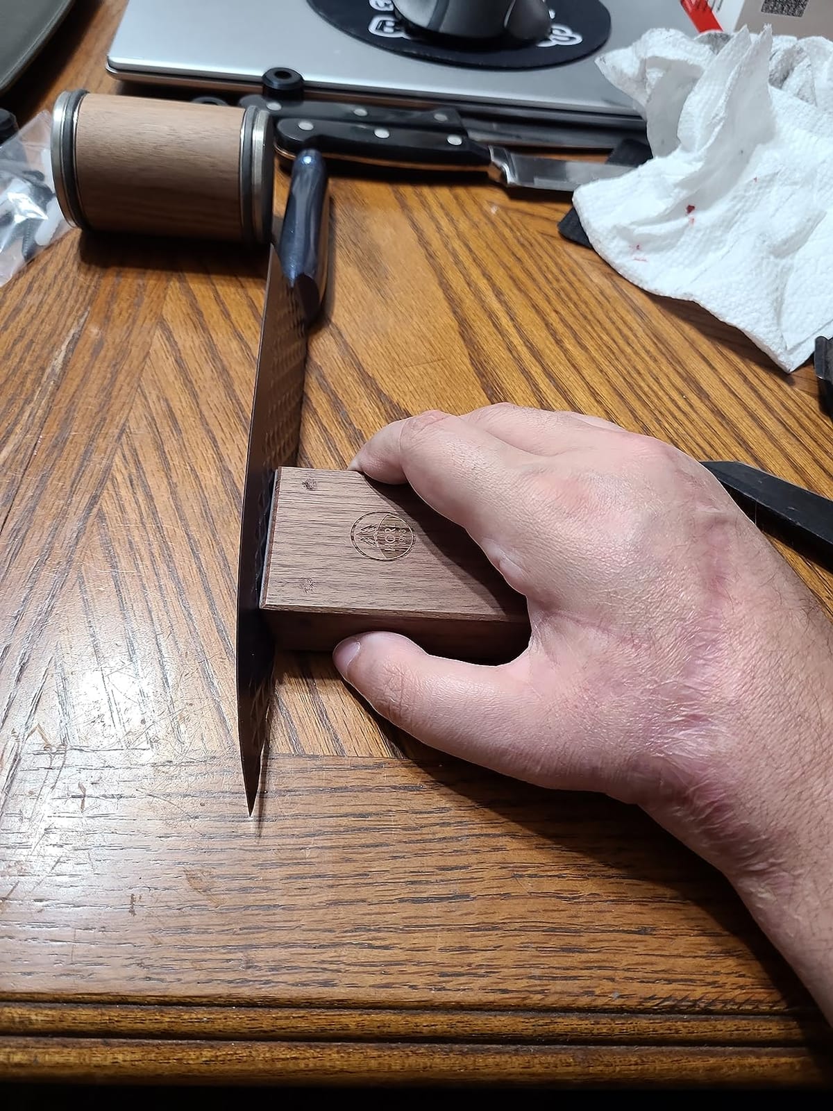 HORL 2 Walnut Rolling Knife Sharpener - Kitchen Knife Sharpener for Razor Sharp Edges Made in Germany - 15 & 20 Degrees customer photo 2