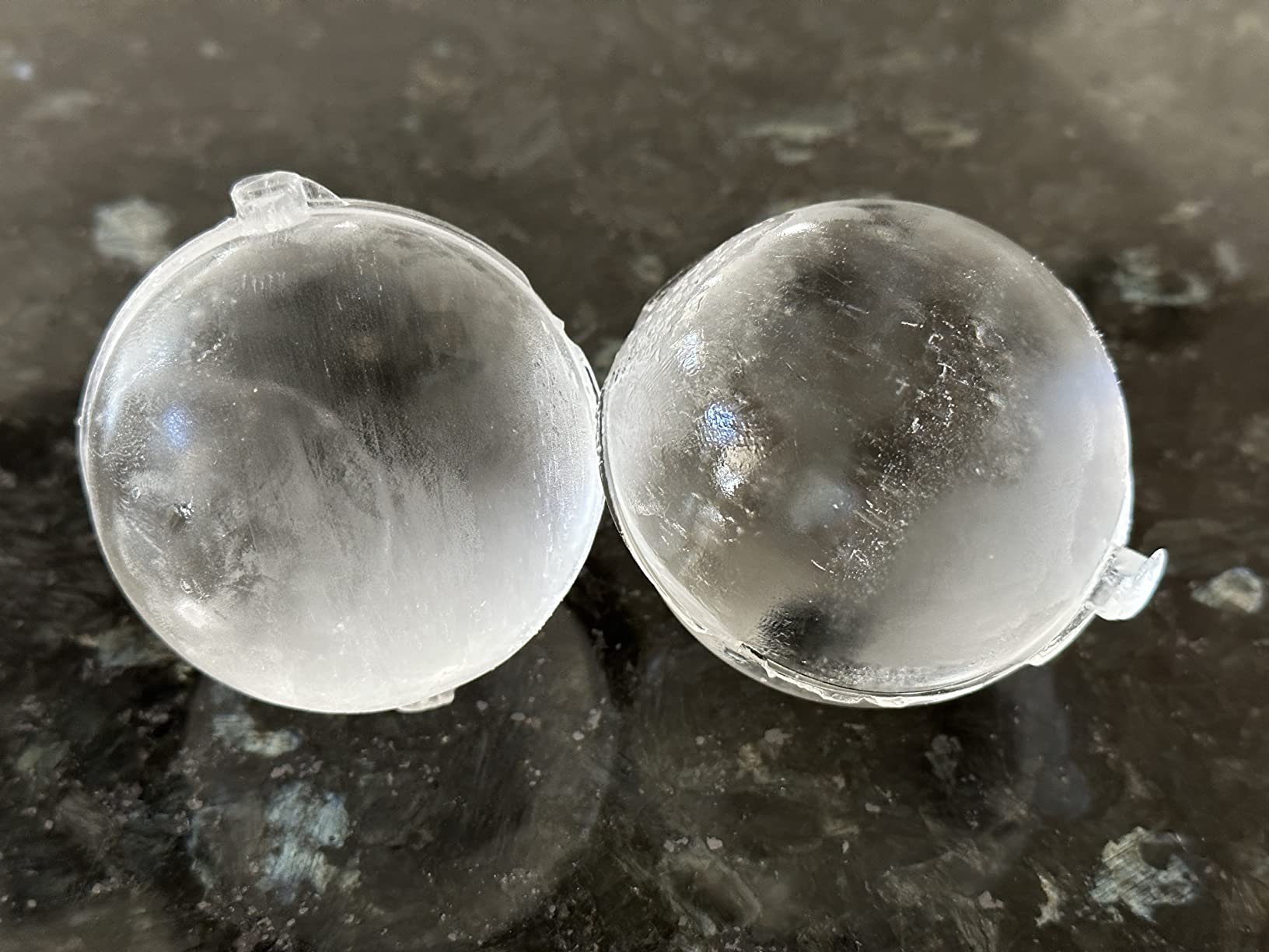 TINANA Crystal Clear Ice Ball Maker, 4 Cavity Large Clear Ice Balls Form, 2.5
