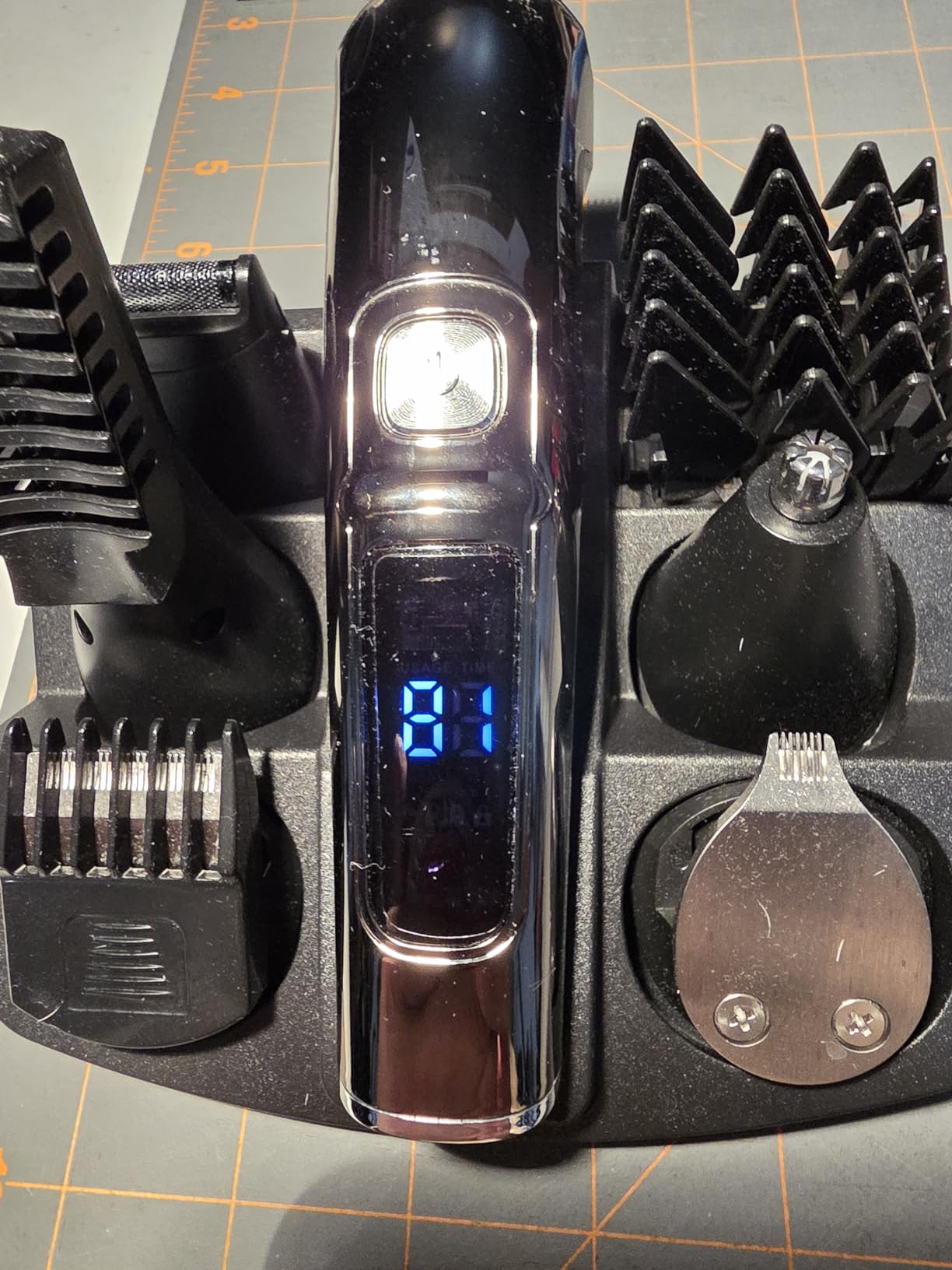 Ufree Beard Trimmer for Men, Waterproof Electric Razor, Grooming Kit | Stainless Steel Blades, Six Interchangeable Heads, Wet and Dry Use, USB Rechargeable customer photo 1