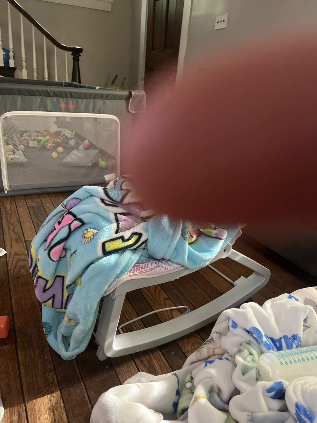 Ingenuity Keep Cozy 3-in-1 Grow with Me Vibrating Baby Bouncer, Seat & Infant to Toddler Rocker, Vibrations & -Toy Bar, 0-30 Months Up to 40 lbs (Weaver) customer photo 2