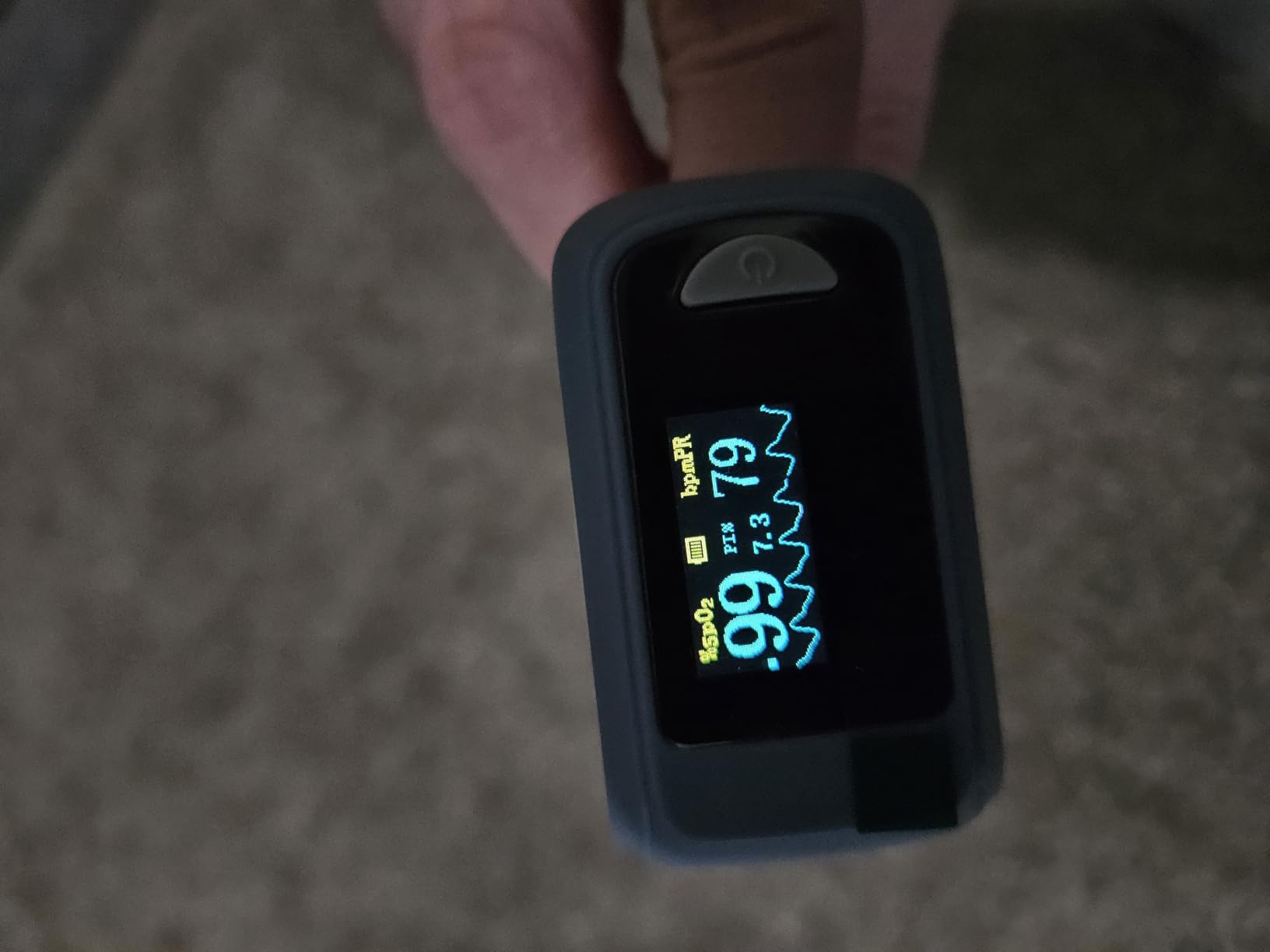 Fingertip Pulse Oximeter Blood Oxygen Saturation Monitor Pulse Ox, Heart Rate and Fast Spo2 Reading Oxygen Meter with OLED Screen Included Lanyard and 2 X AAA Batteries customer photo 1