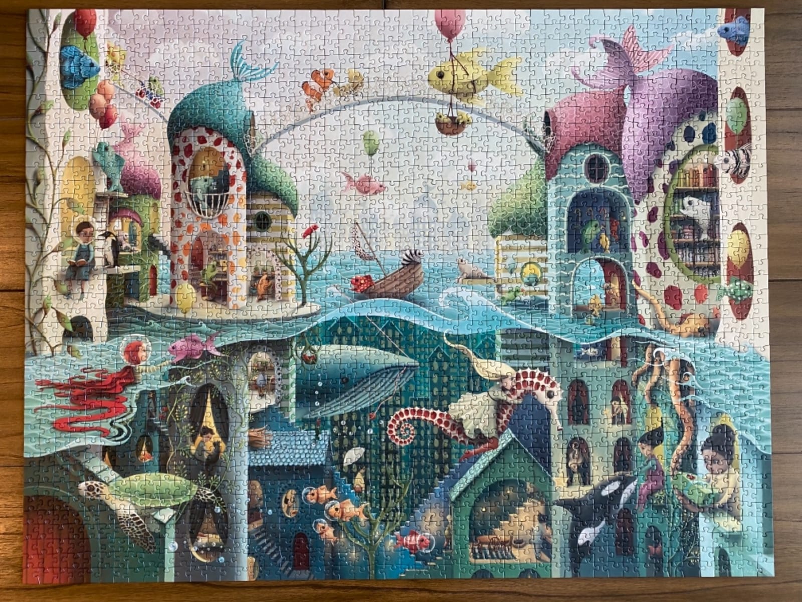 Ravensburger - If Fish Could Walk - 2000 Piece Jigsaw Puzzle - Whimsical and Fantastical View of The Undersea World - Frameable - Premium Quality - Puzzles for Adults customer photo 2