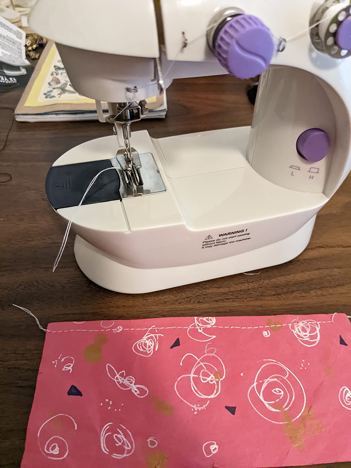 Made By Me My Very Own Sewing Machine for Beginner, Portable Battery Powered First Sewing Machine for Kids Ages 8+, Includes Fabric, Thread, Measuring Tape, & Stuffing, customer photo 1