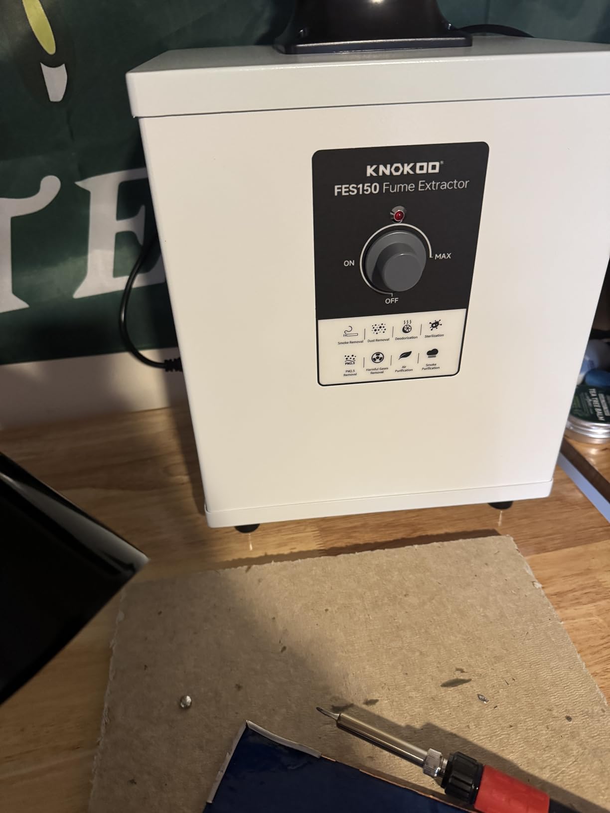 FES150S Solder Fume Extractor 3-Stage Filtration Smoke Purifier customer photo 2