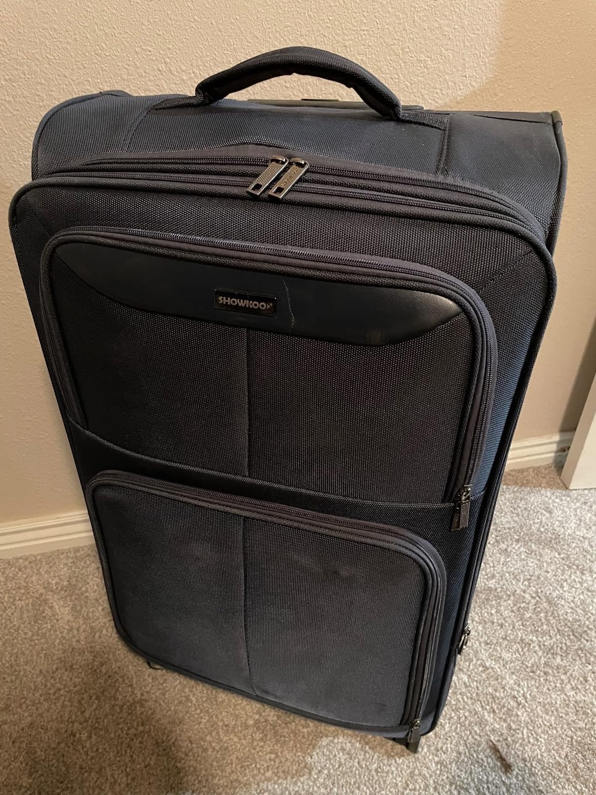 SHOWKOO Luggage Sets 3 Piece Softside Expandable Durable Suitcase Sets | Durable Oxford Fabric, Lightweight, 360°Double Spinner Wheels, TSA Lock, YKK Zippers, Blue (20in/24in/28in) customer photo 2