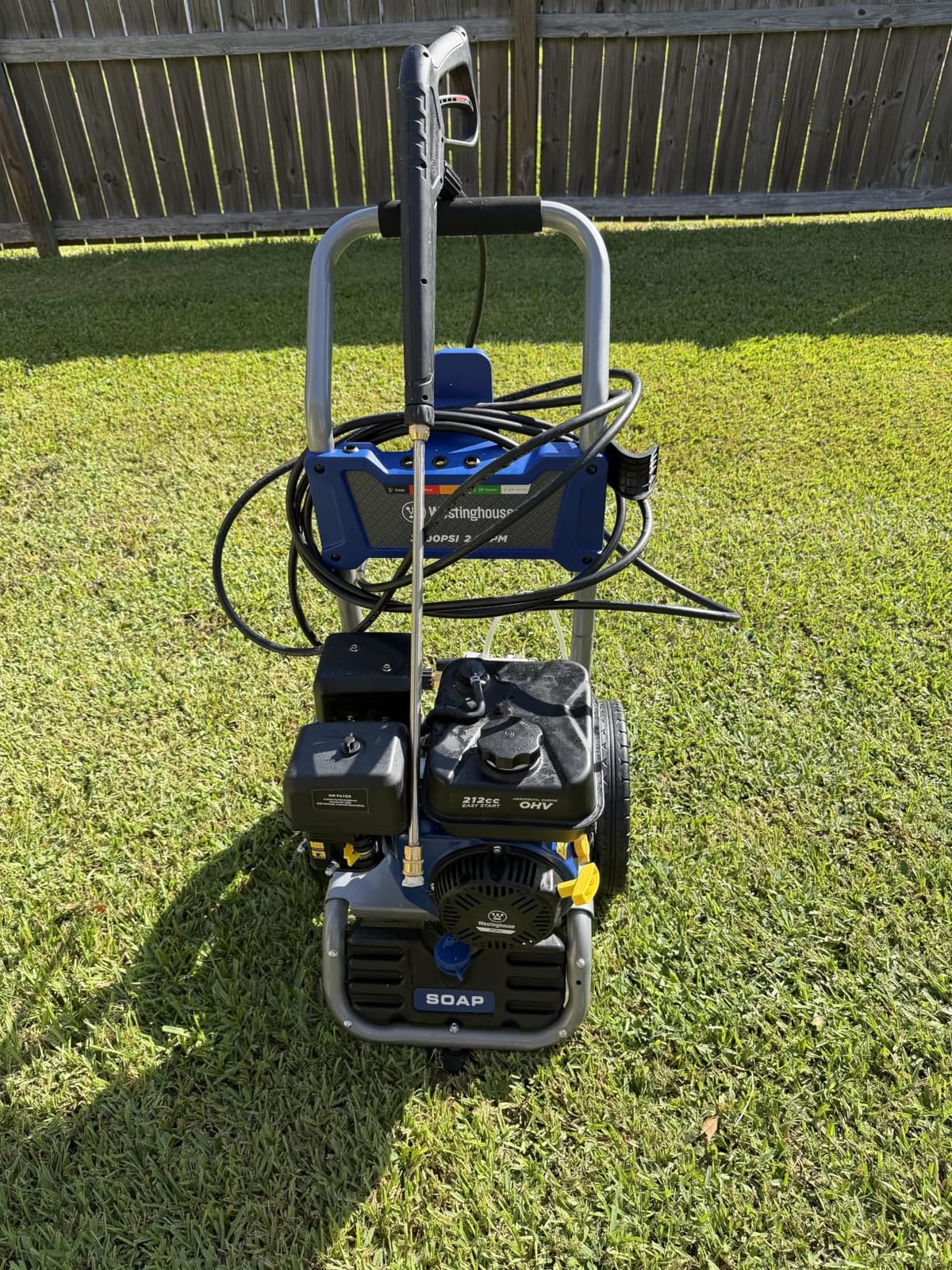 Westinghouse WPX3400 Gas Pressure Washer, 3400 PSI and 2.6 GPM, Onboard Soap Tank, Spray Gun and Wand, 5 Nozzle Set, for Cars/Fences/Driveways/Homes/Patios/Furniture customer photo 2